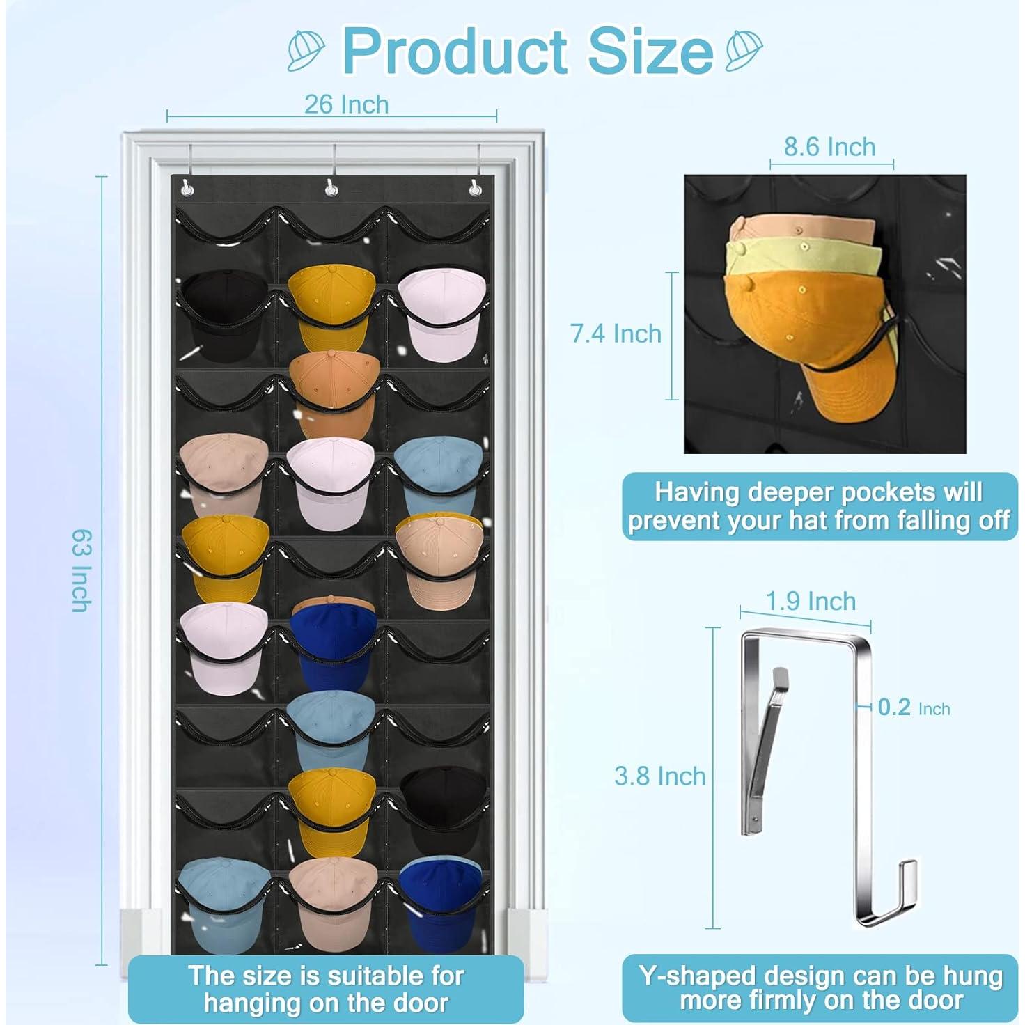 Organizador de Sombreros OAKJAR con 27 Bolsillos y Ganchos