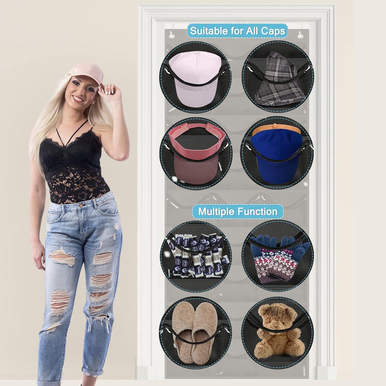 Organizador de Sombreros OAKJAR con 27 Bolsillos y Ganchos