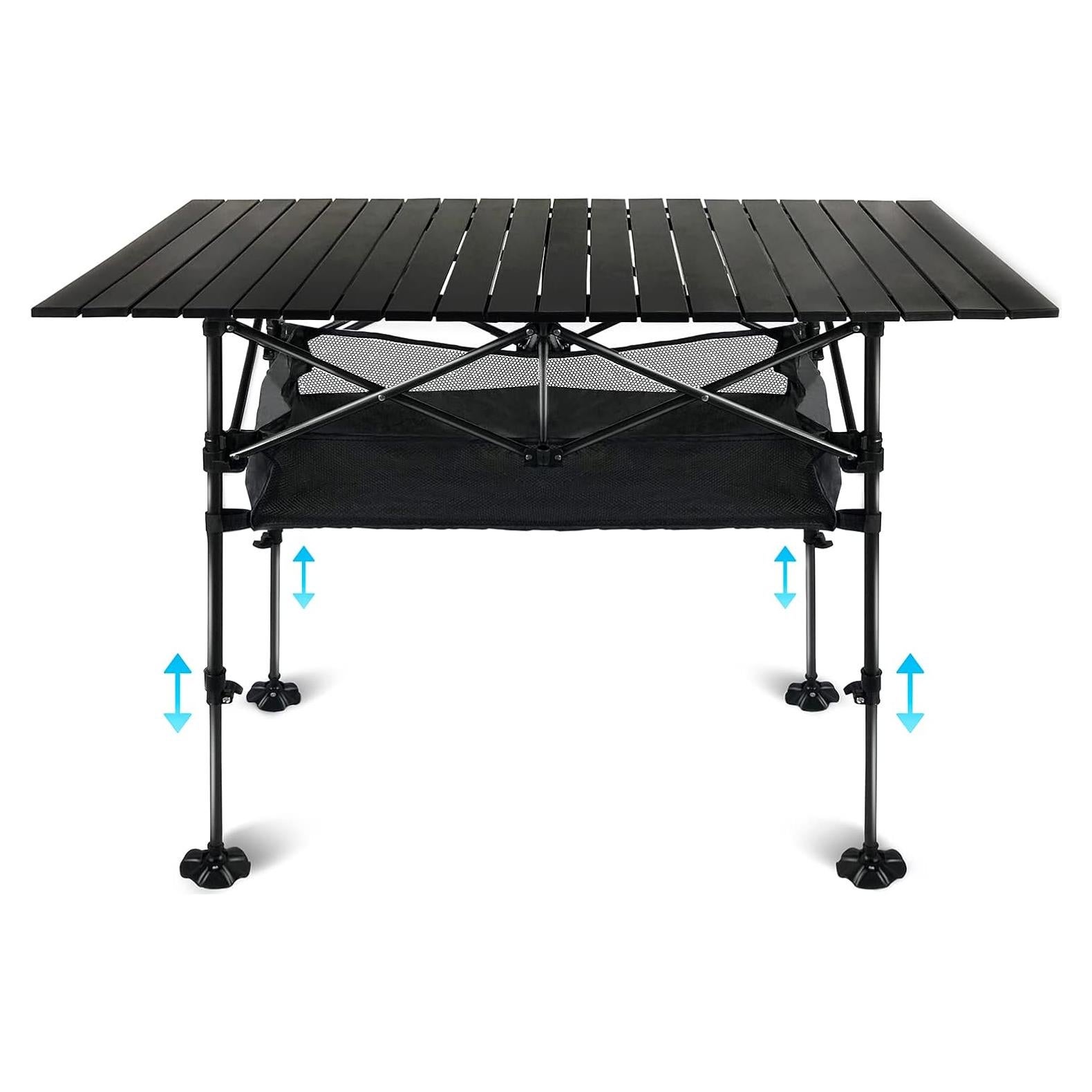 Mesa de Camping Plegable Ajustable LEADALLWAY 120x55 cm