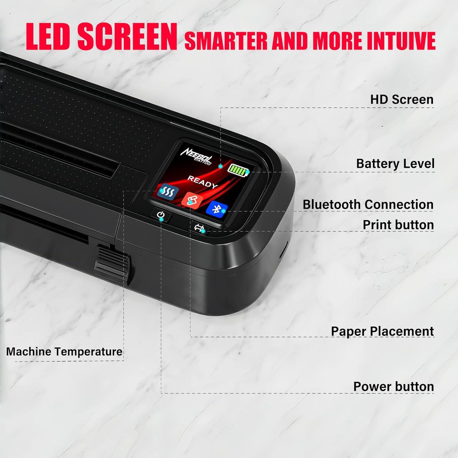 Impresora de Plantillas de Tatuaje Neebol MHT-500 Inalámbrica