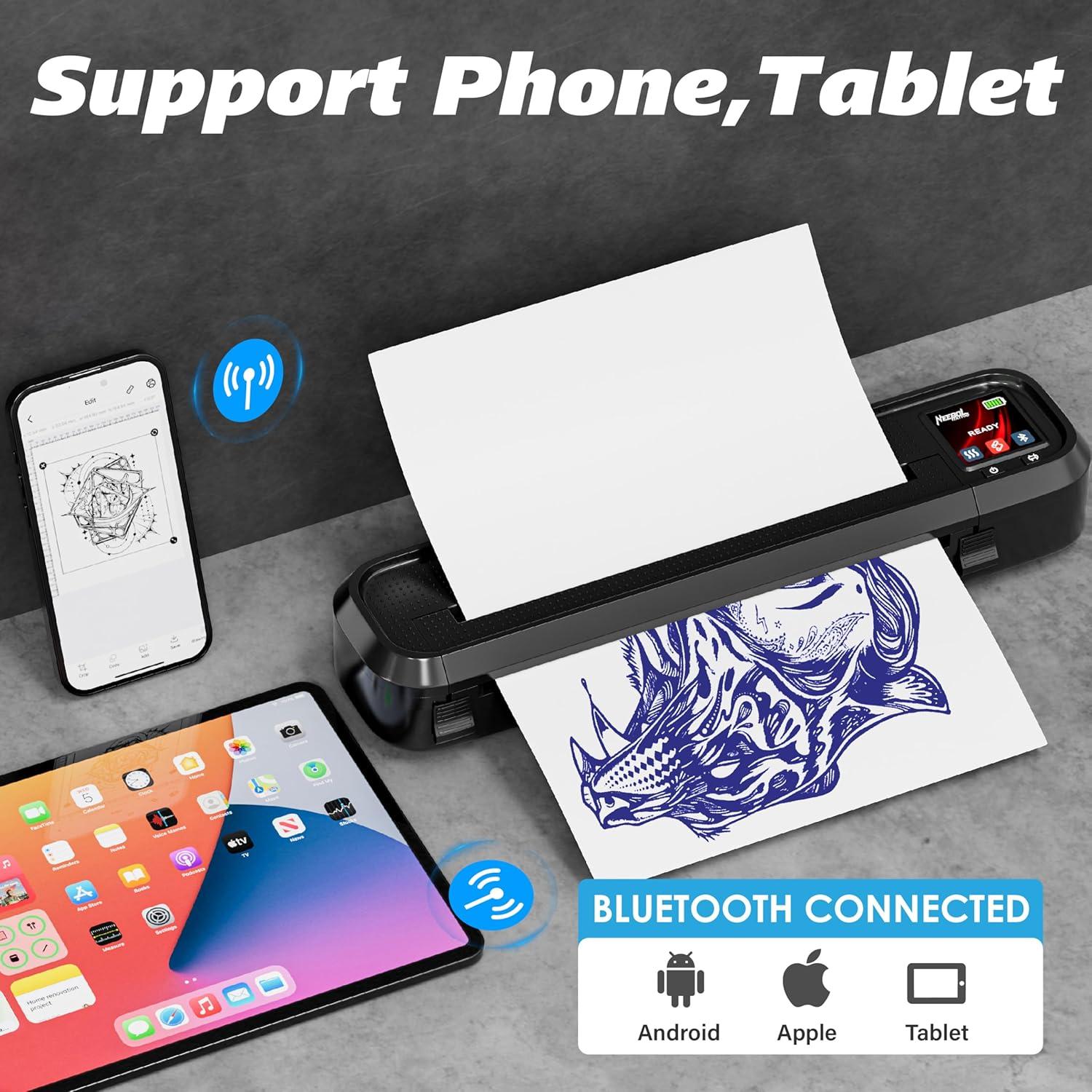 Impresora de Plantillas de Tatuaje Neebol MHT-500 Inalámbrica