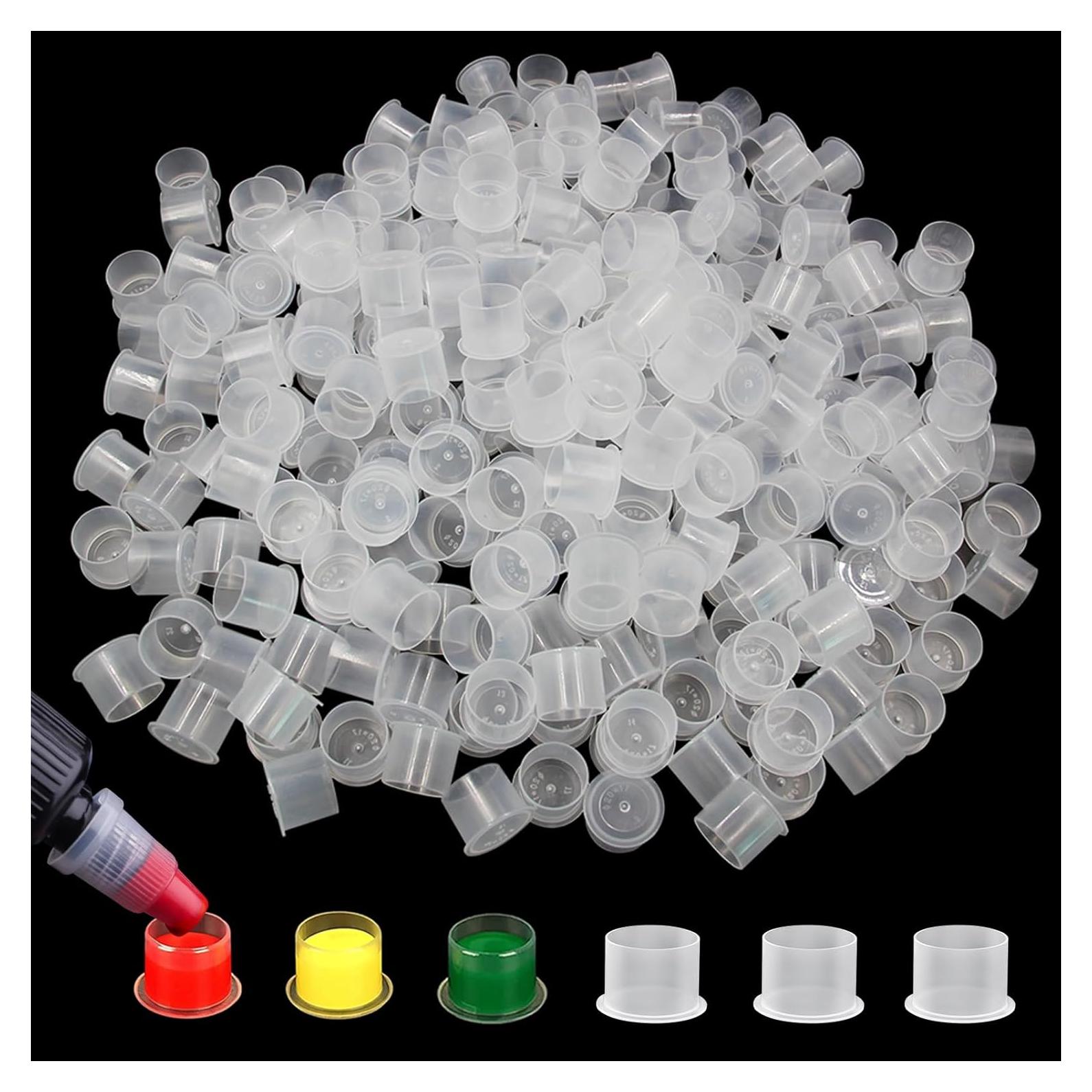 Tazas de Tinta para Tatuajes Autdor 300 Pcs 17mm Desechables