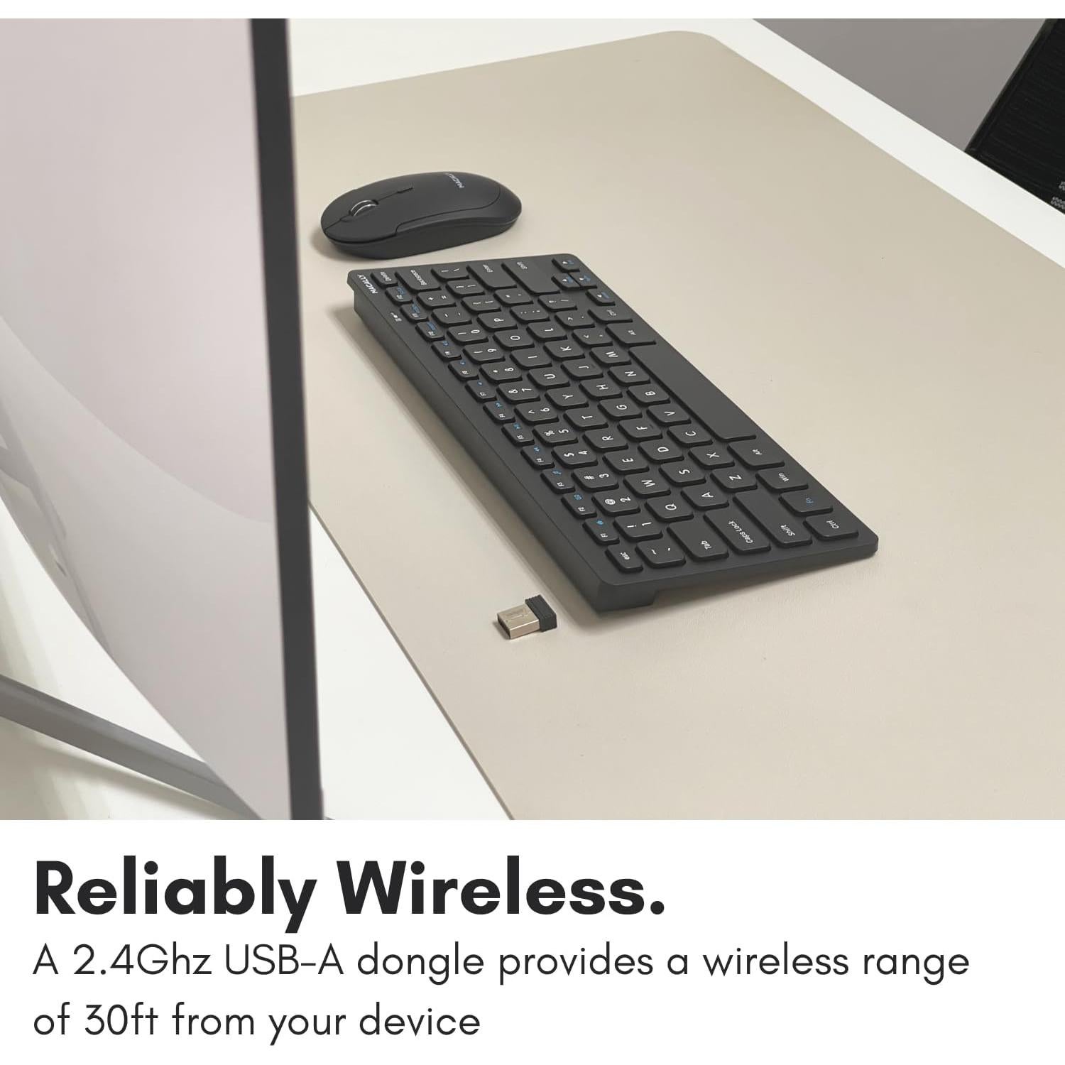 Teclado Inalámbrico Compacto Macally Negro - 78 Teclas