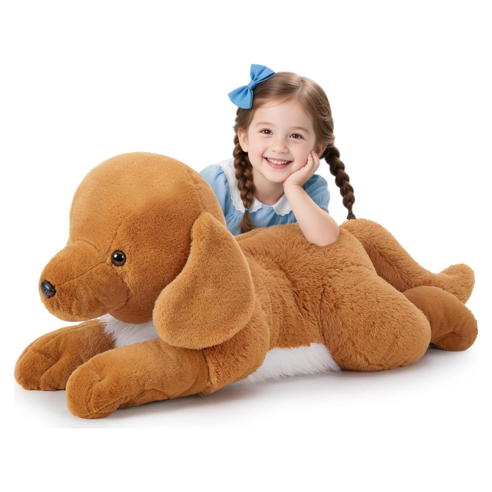 Perro de Peluche Gigante Retriever Dorado 80 cm Suave