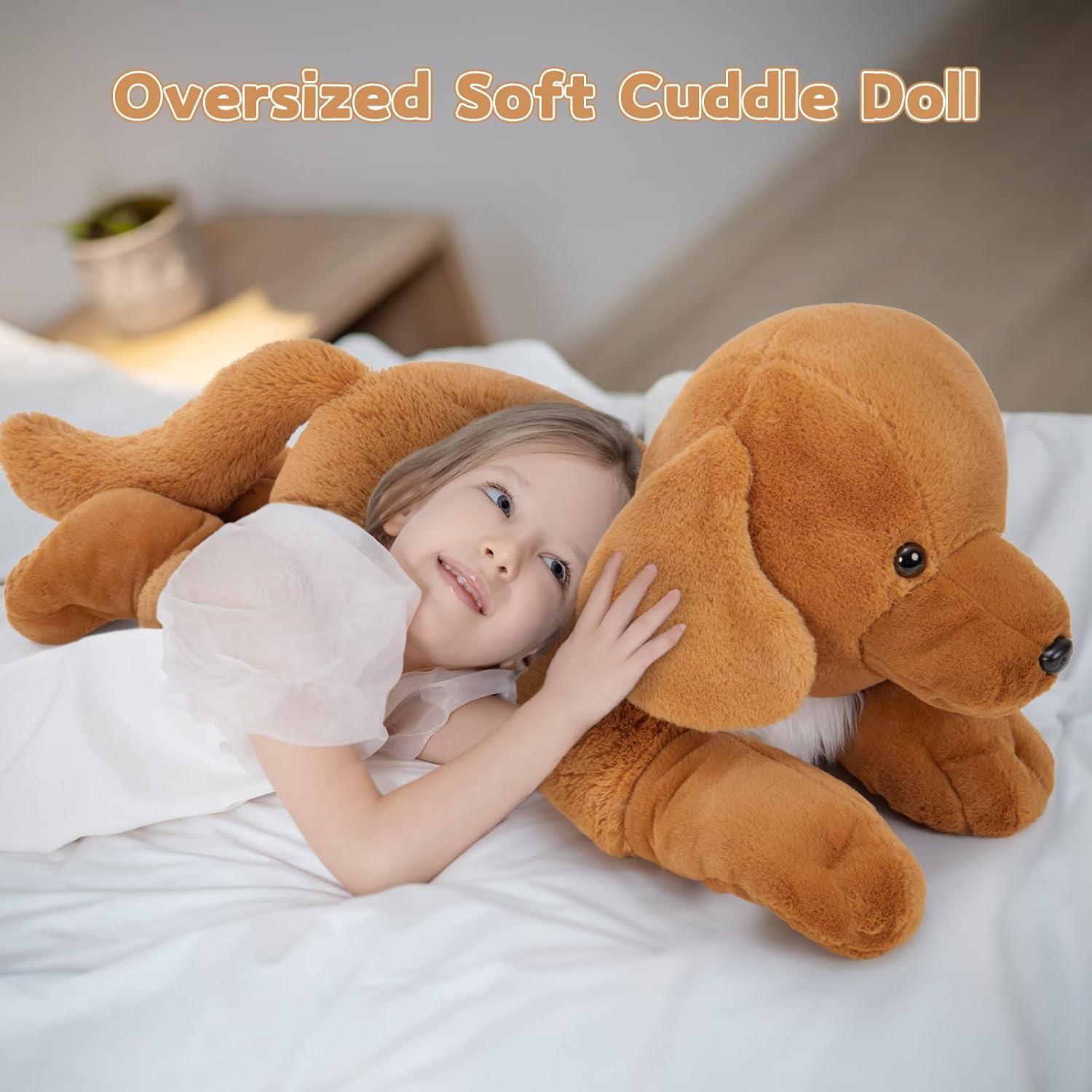 Perro de Peluche Gigante Retriever Dorado 80 cm Suave