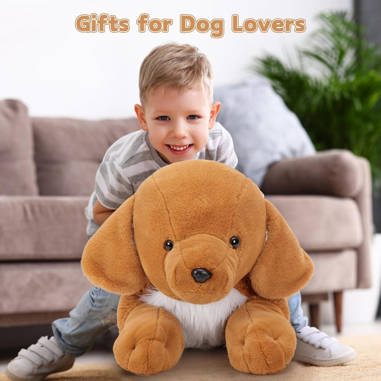 Perro de Peluche Gigante Retriever Dorado 80 cm Suave