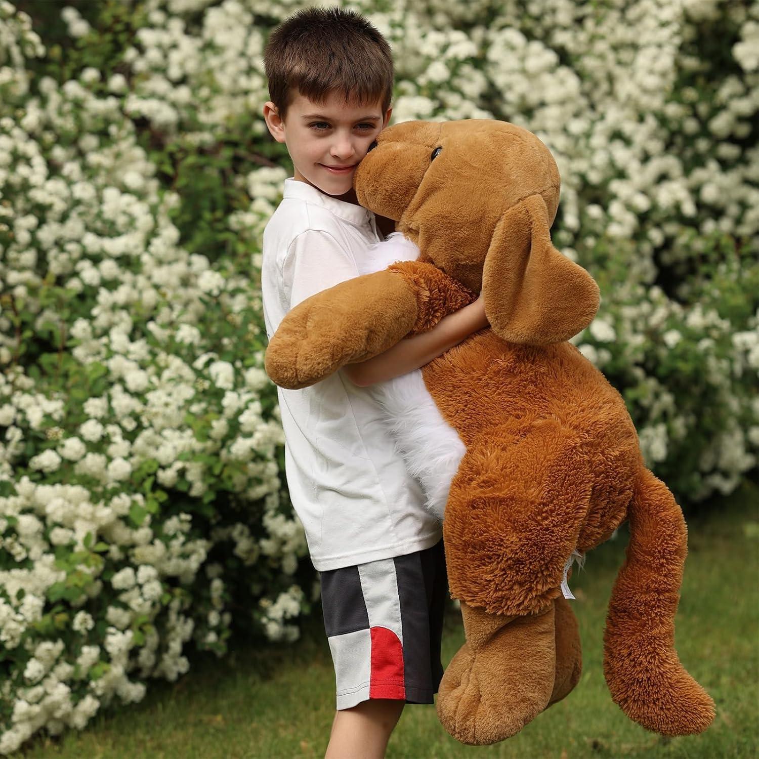 Perro de Peluche Gigante Retriever Dorado 80 cm Suave