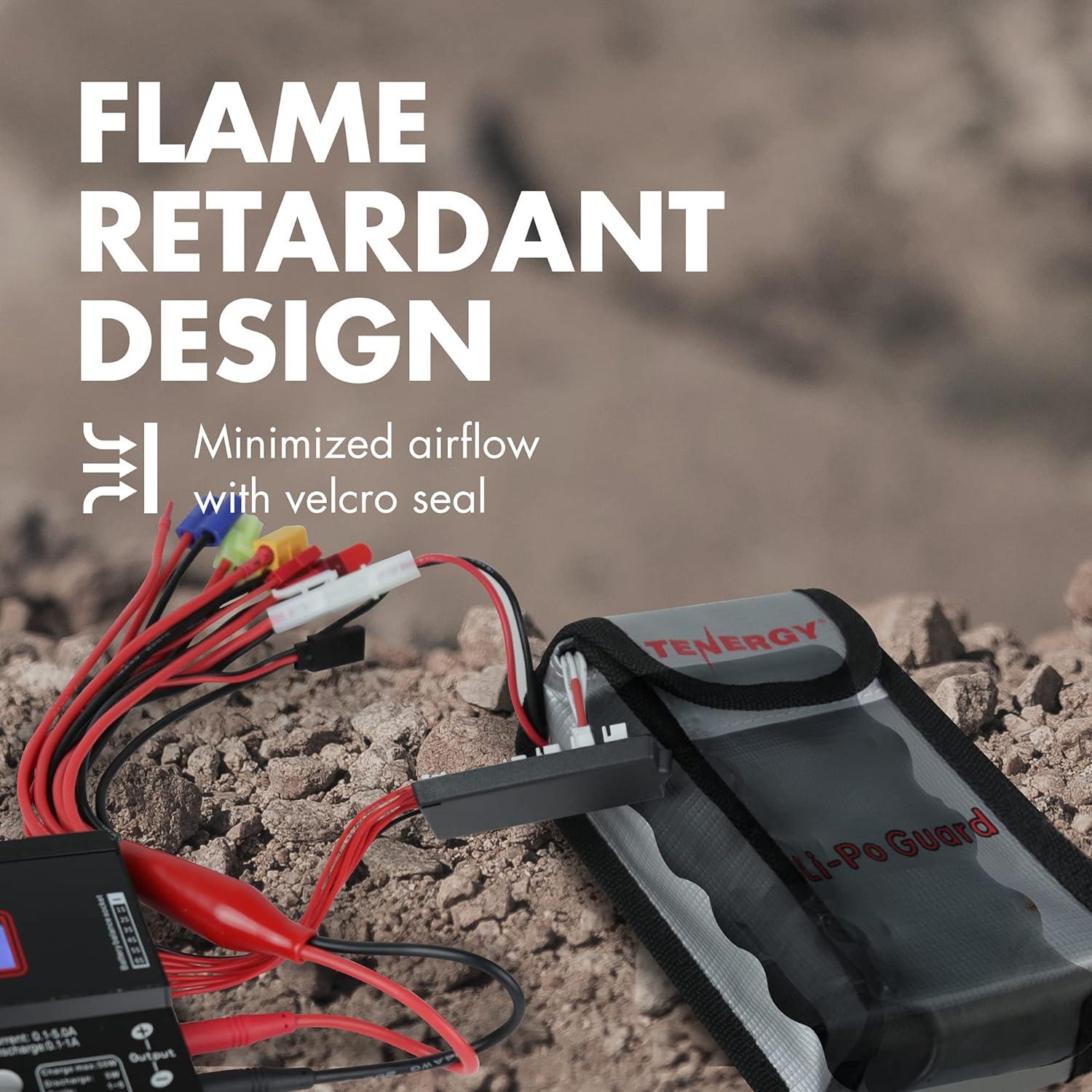 Bolsas Lipo Ignífugas Tenergy 2 Piezas 13.97x8.89 cm