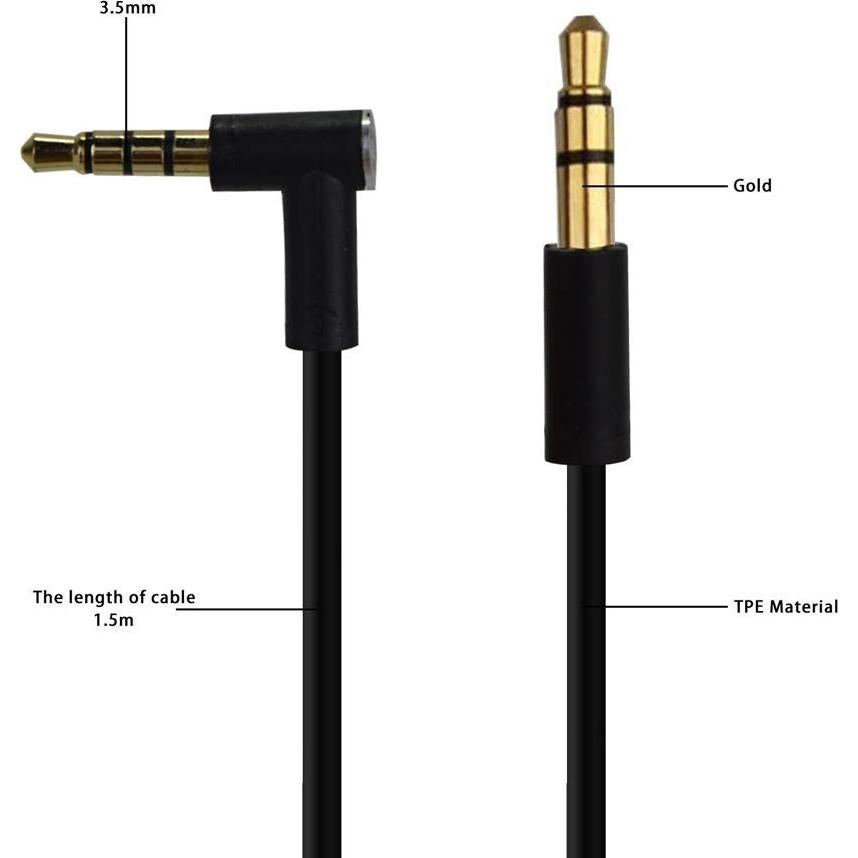 Cable de Audio QKIIP 1.4m con Micrófono para Auriculares