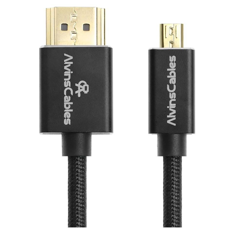 Cable HDMI 2.1 Micro a HDMI Cables de Alvin 8K 60Hz 70cm
