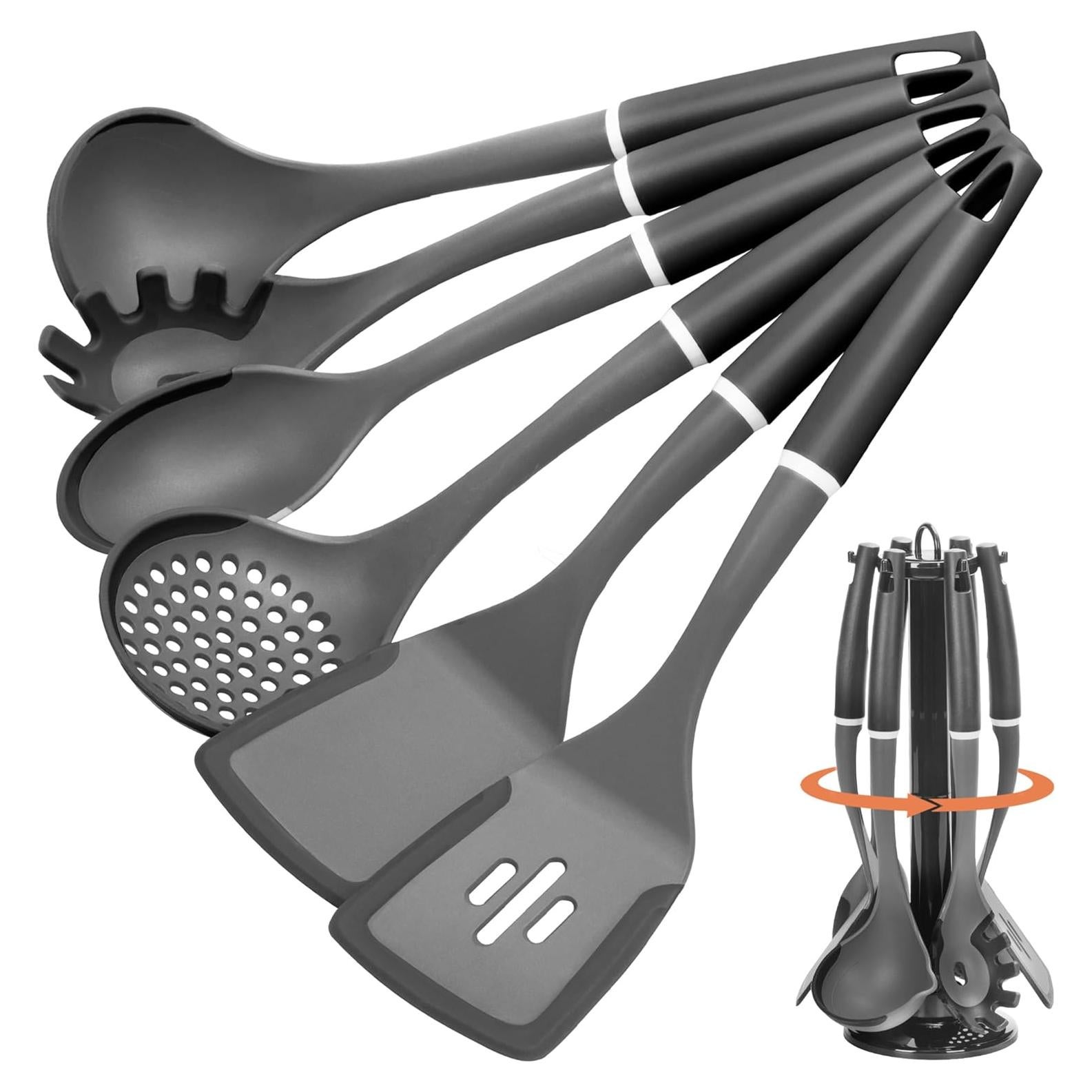 Juego de Utensilios de Cocina LINKLIFE 6 PZS Silicona Gris