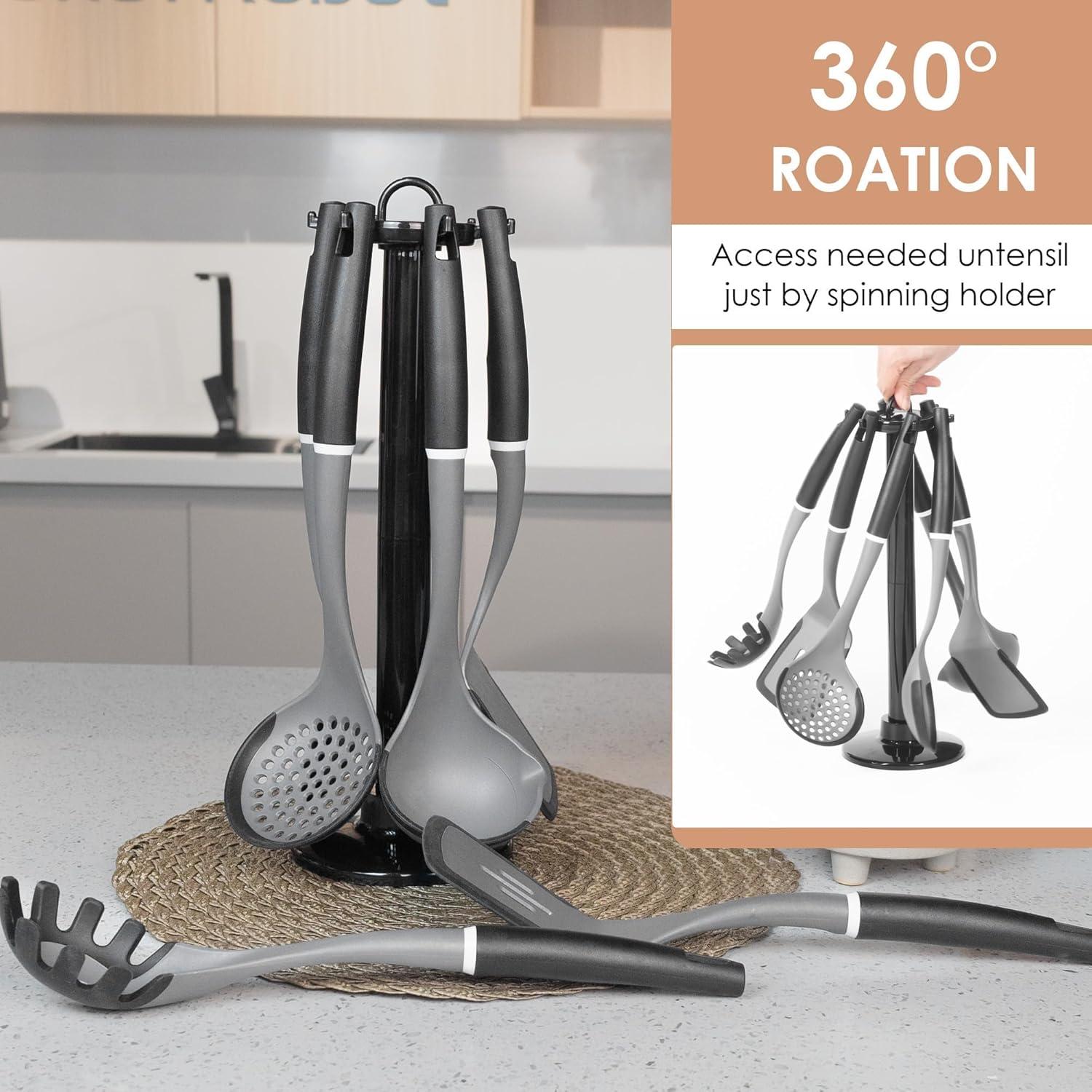 Juego de Utensilios de Cocina LINKLIFE 6 PZS Silicona Gris