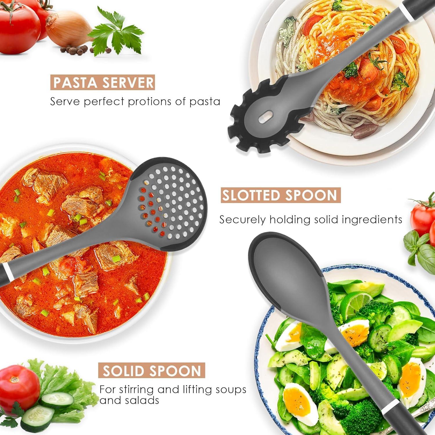 Juego de Utensilios de Cocina LINKLIFE 6 PZS Silicona Gris