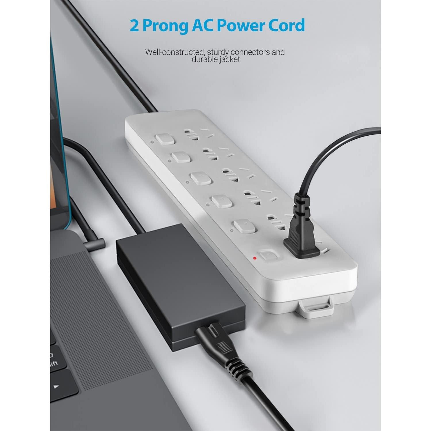 Cable de Alimentación AC URWOOW 0.91m para Consolas y Dispositivos