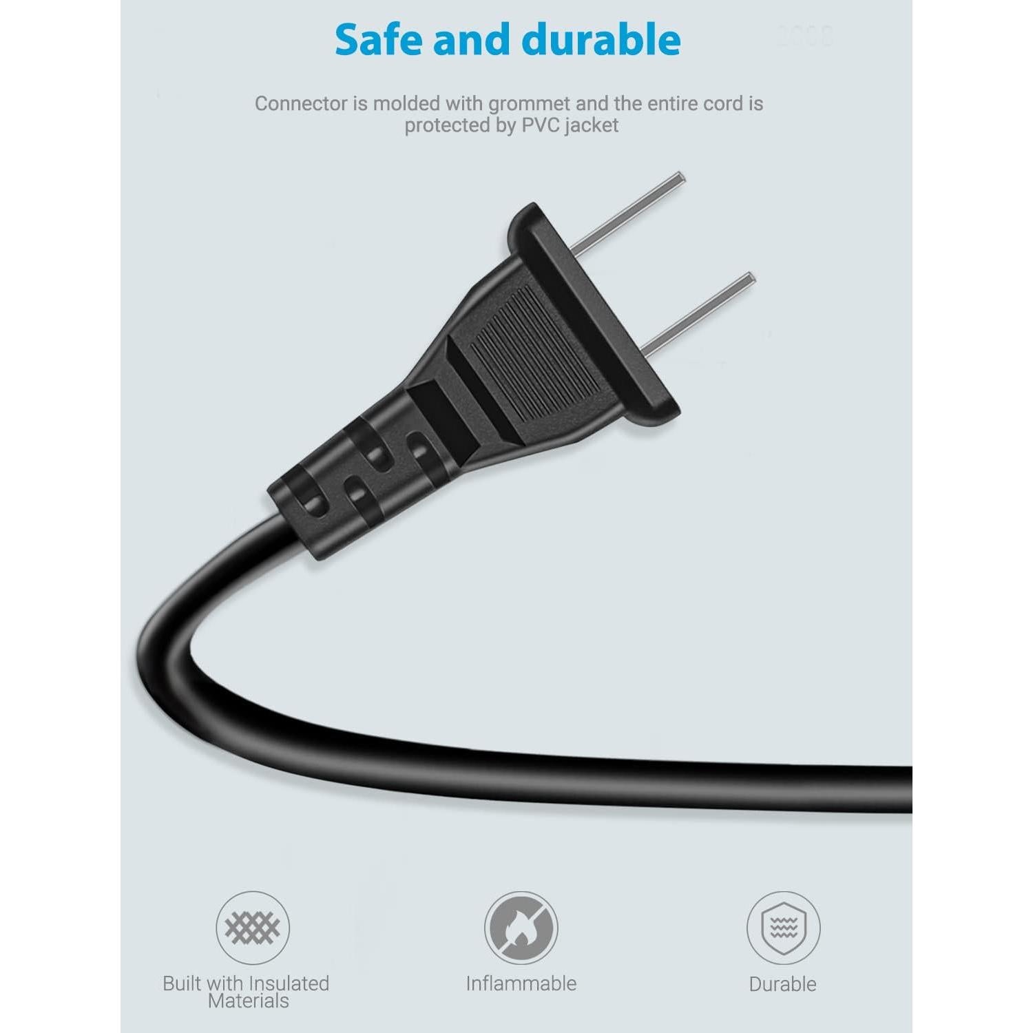 Cable de Alimentación AC URWOOW 0.91m para Consolas y Dispositivos