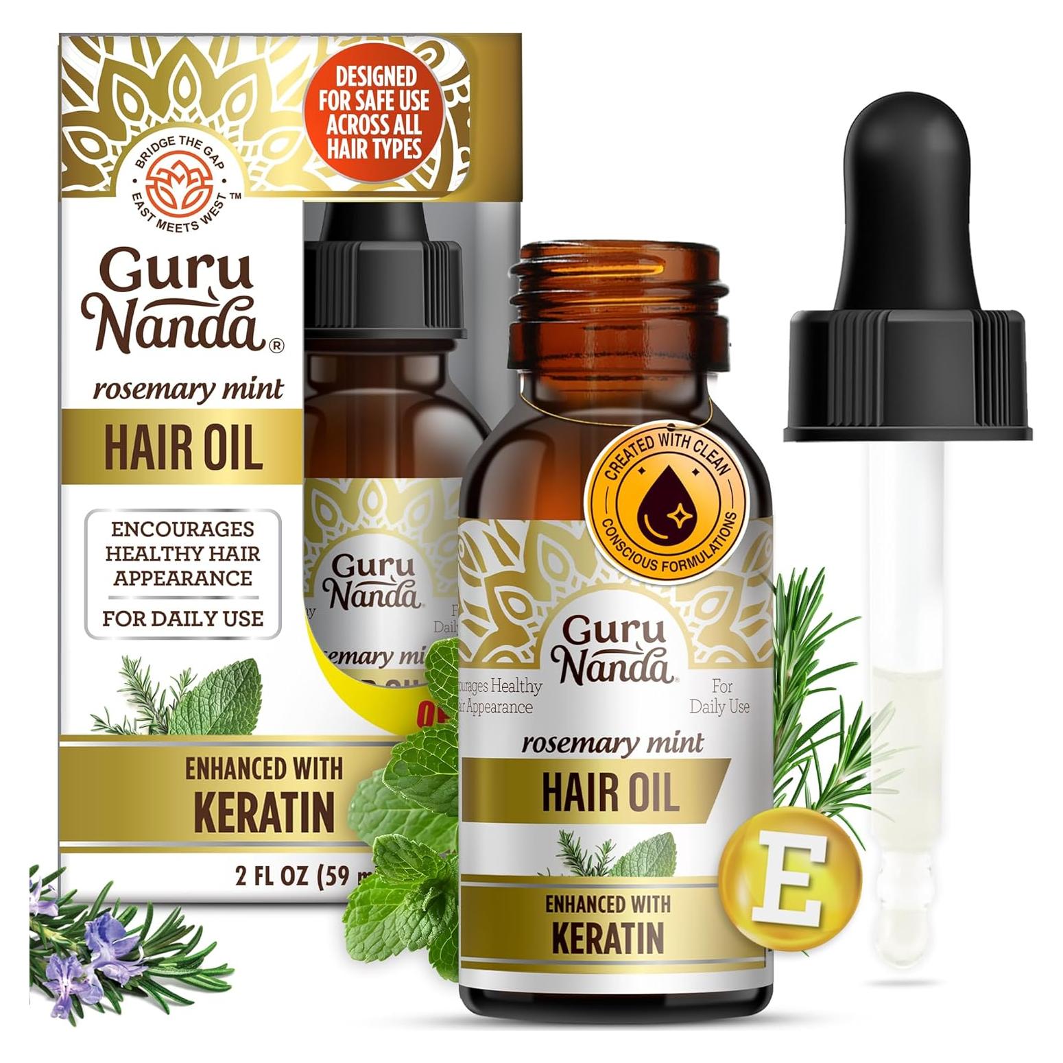 Aceite de Romero y Menta GuruNanda para Crecimiento Cabello 59ml