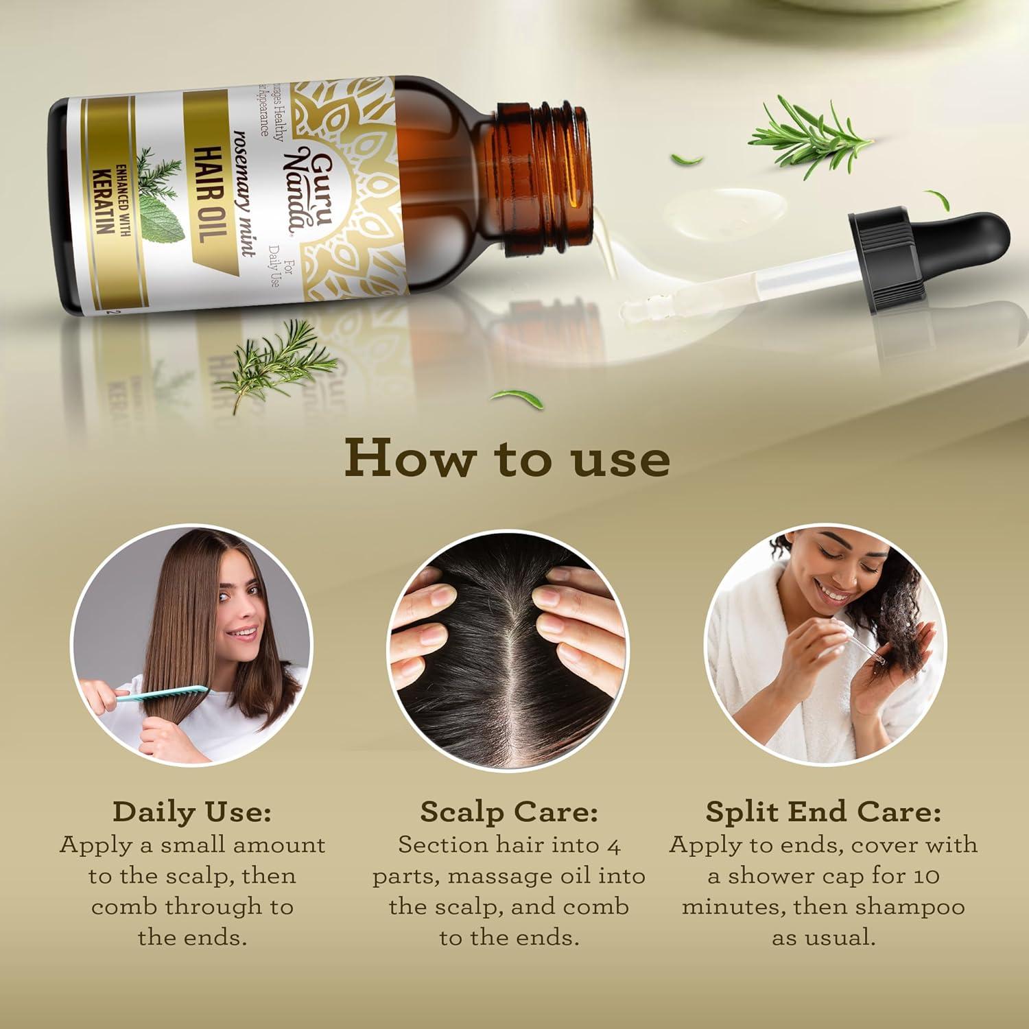 Aceite de Romero y Menta GuruNanda para Crecimiento Cabello 59ml