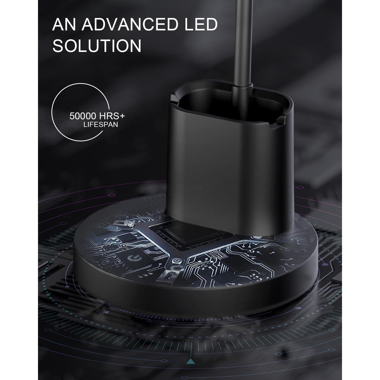 Lámpara de Escritorio LED Sailstar Negra, Regulable 3 Modos 800LM