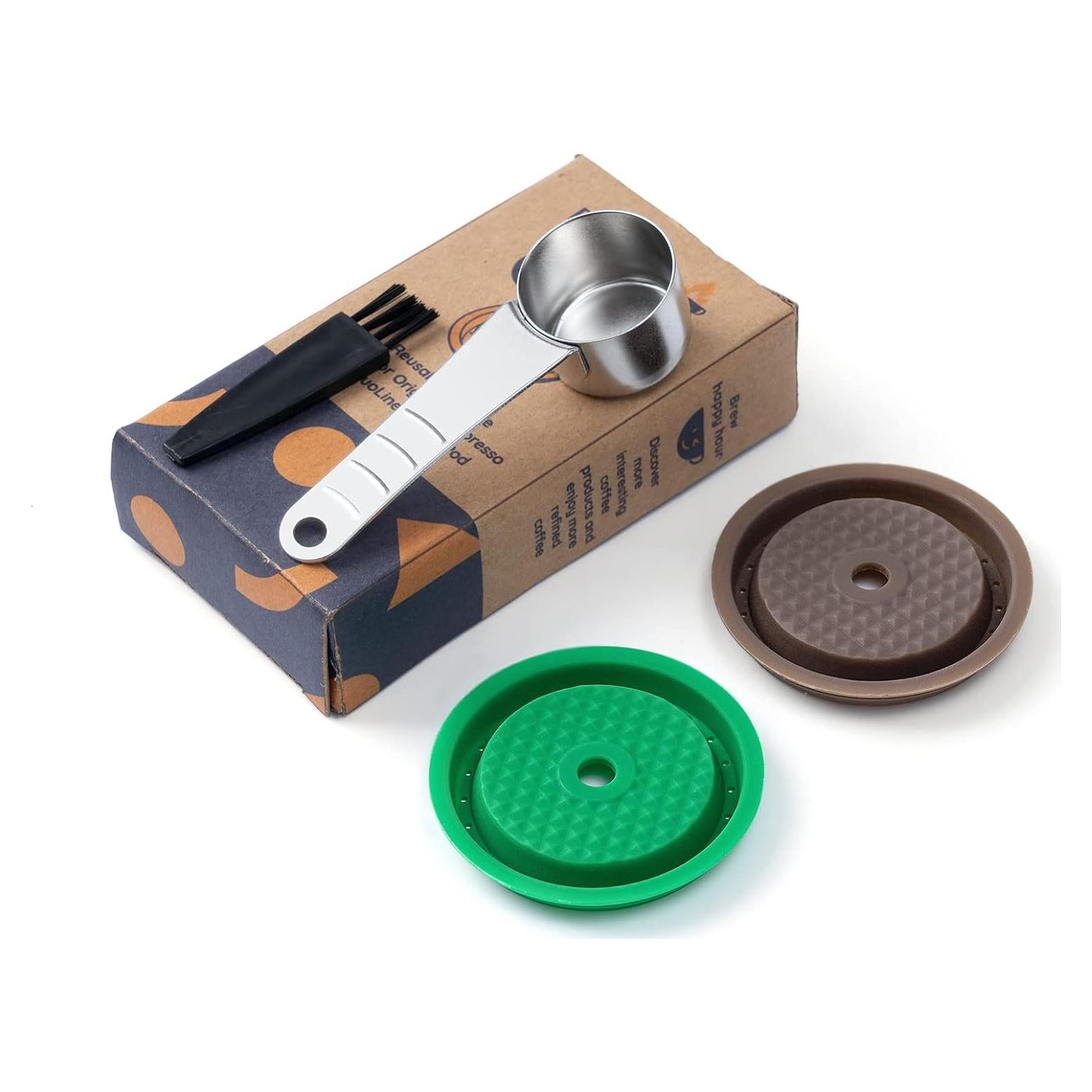 Cápsulas de Café Reutilizables i Cafilas Verde y Marrón