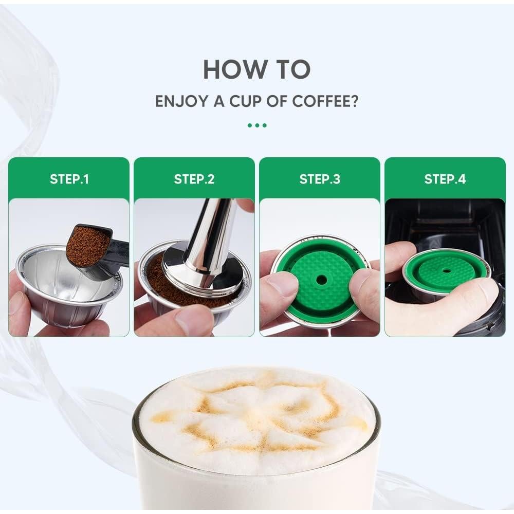 Cápsulas de Café Reutilizables i Cafilas Verde y Marrón