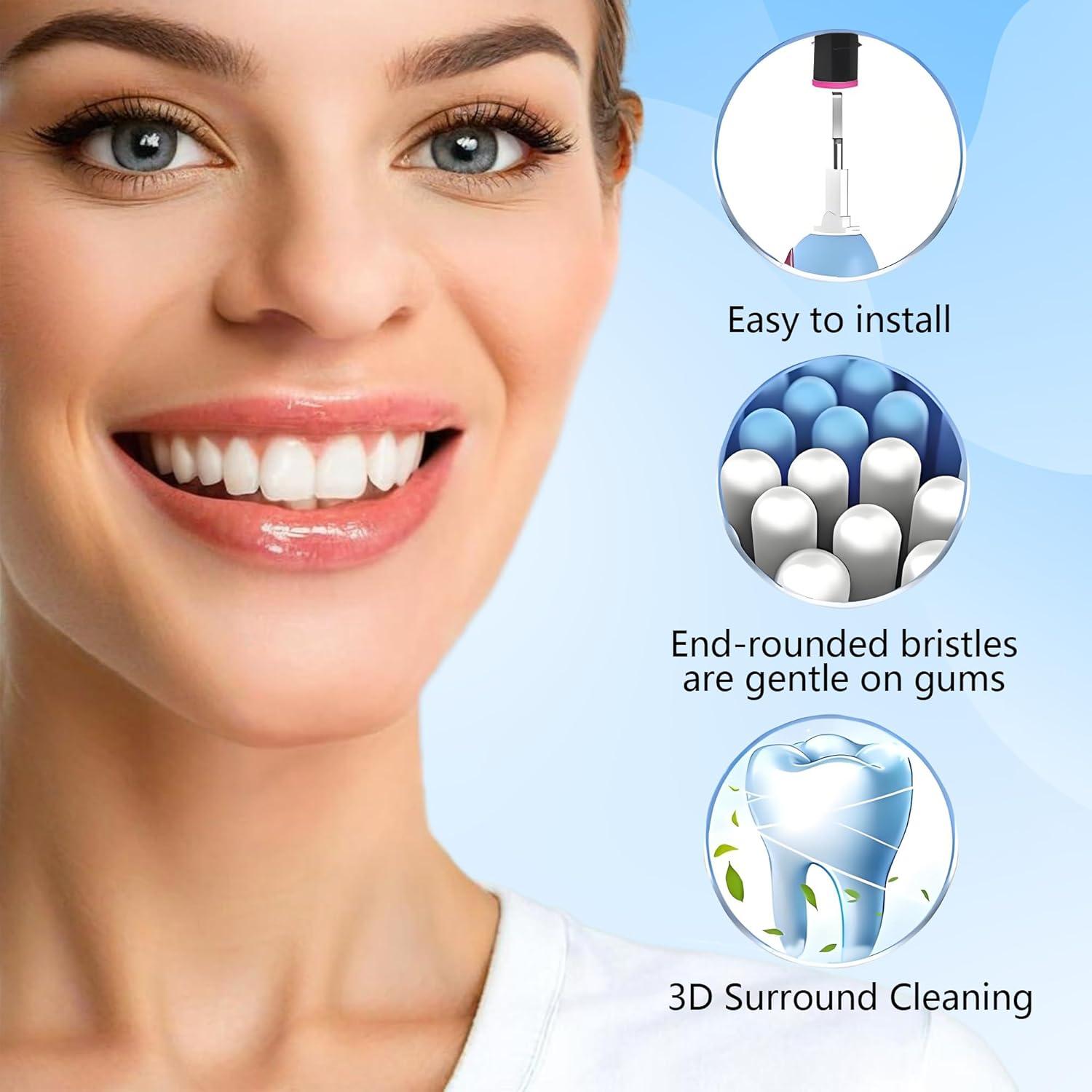 Cabezas de cepillo de dientes Irfatu para Oral-B, paquete de 4