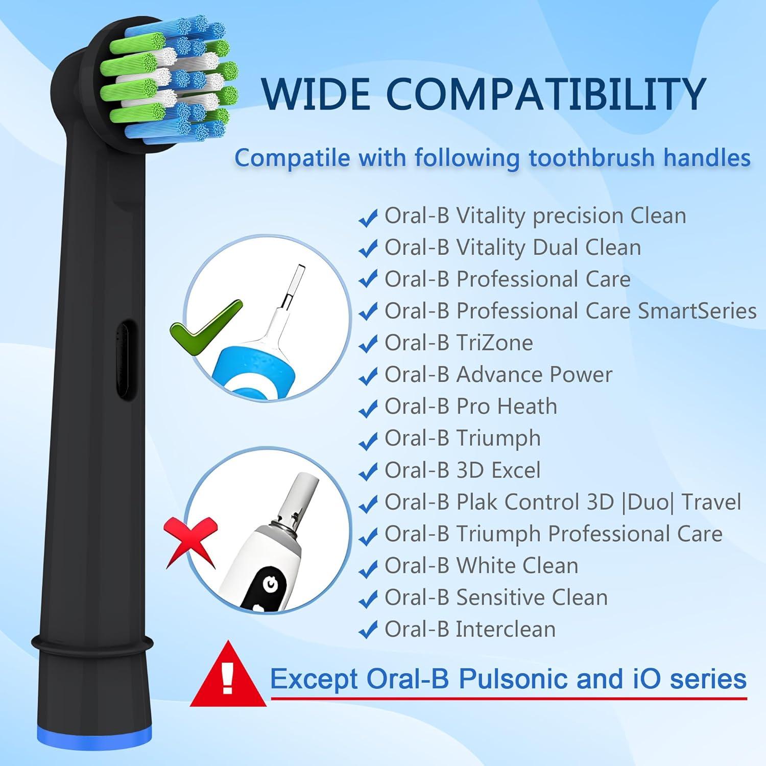 Cabezas de cepillo de dientes Irfatu para Oral-B, paquete de 4