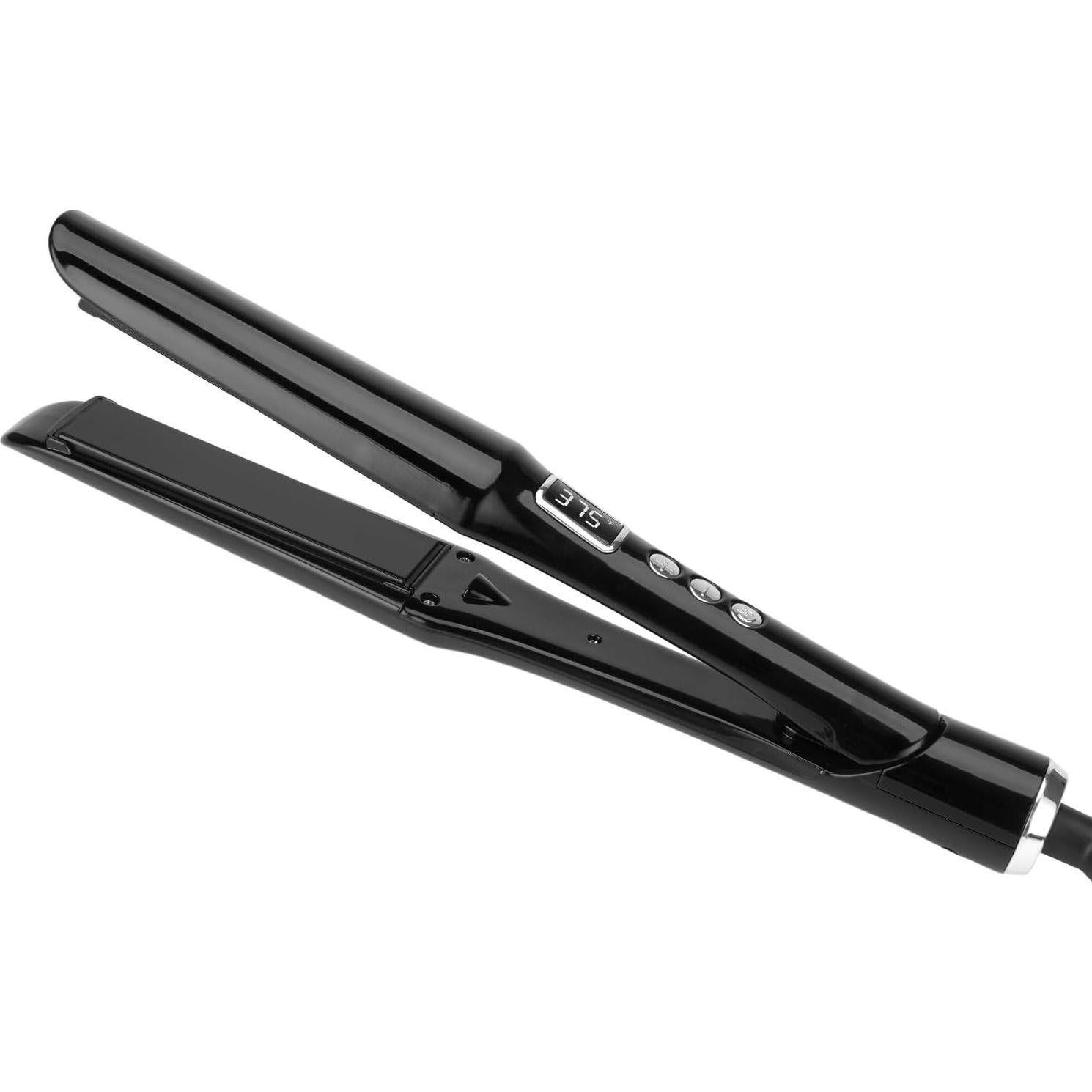 Plancha y Rizador 2 en 1 PRITECH Cerámica Titanio Negro