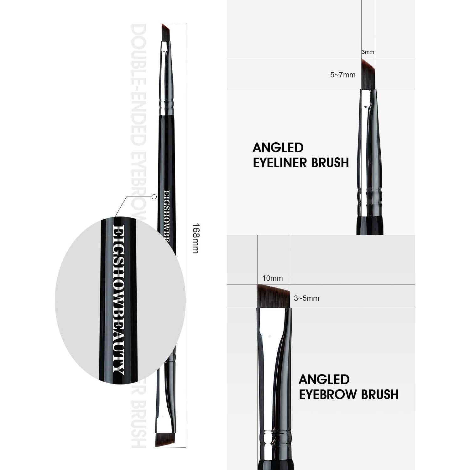 Brocha Doble Extremo para Cejas y Delineador EigshowBeauty D104