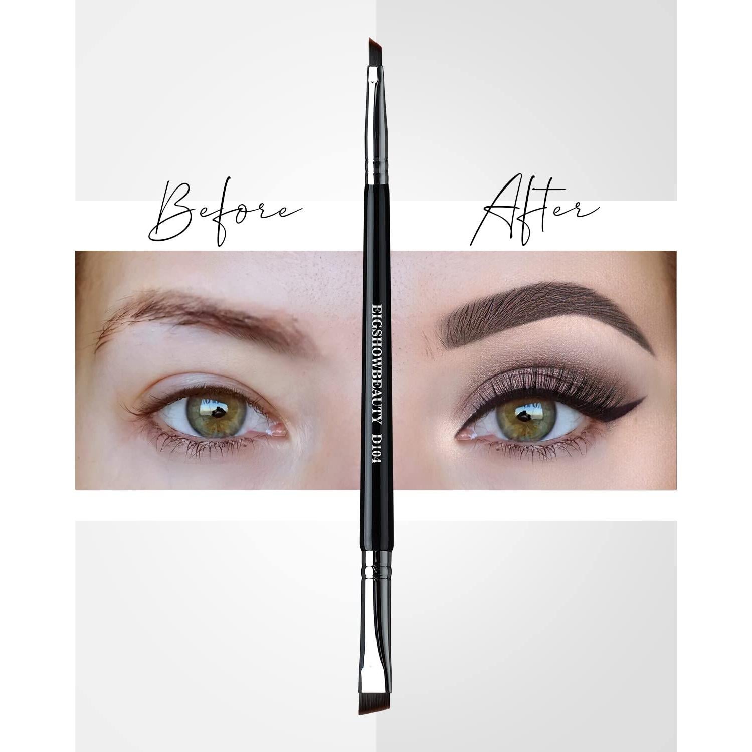 Brocha Doble Extremo para Cejas y Delineador EigshowBeauty D104