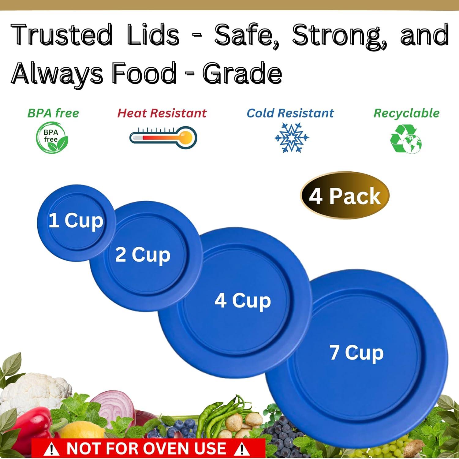 Tapas de Reemplazo Klare Ware 1, 2, 4 y 7 Tazas Azules