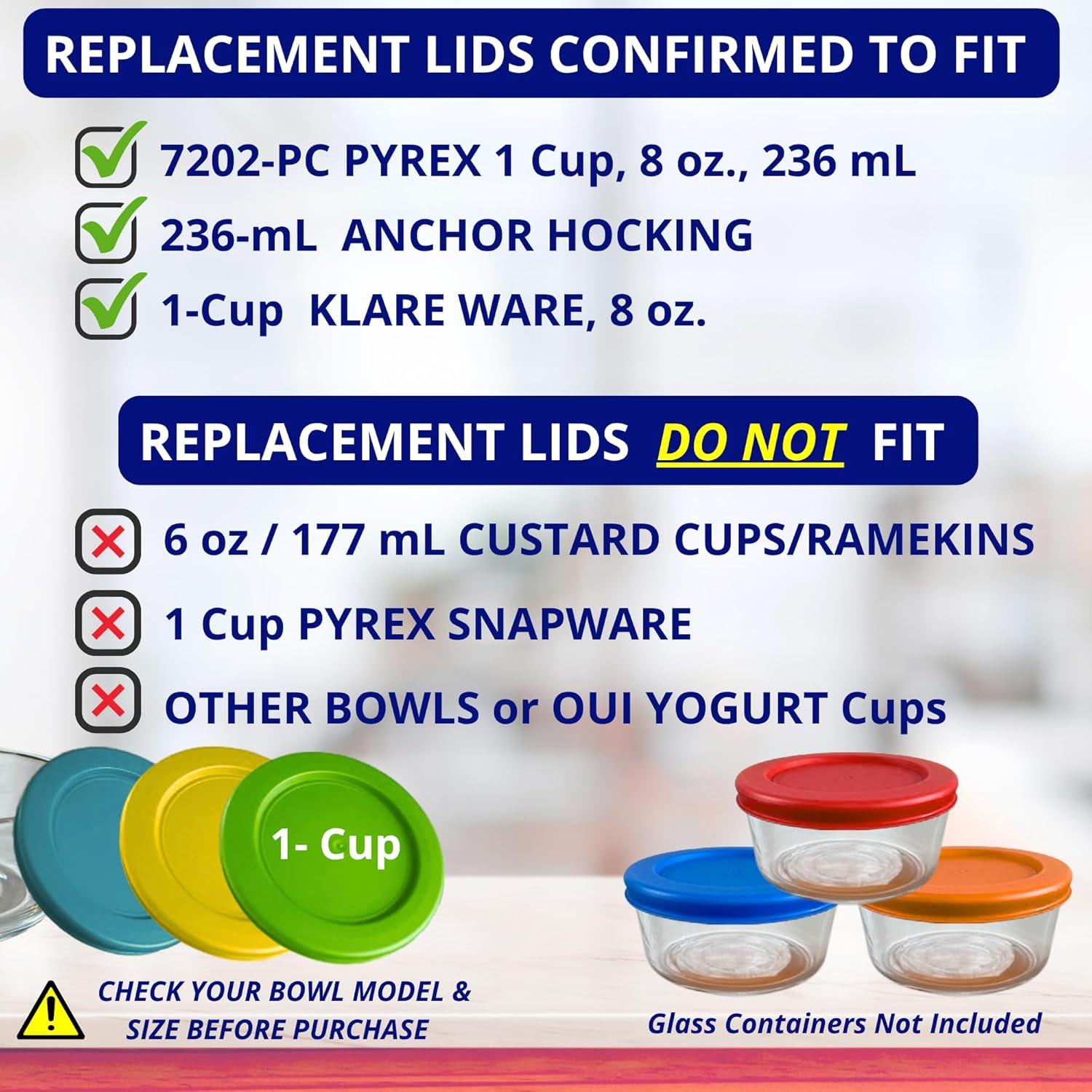 Tapas de Reemplazo Klare Ware 1, 2, 4 y 7 Tazas Azules