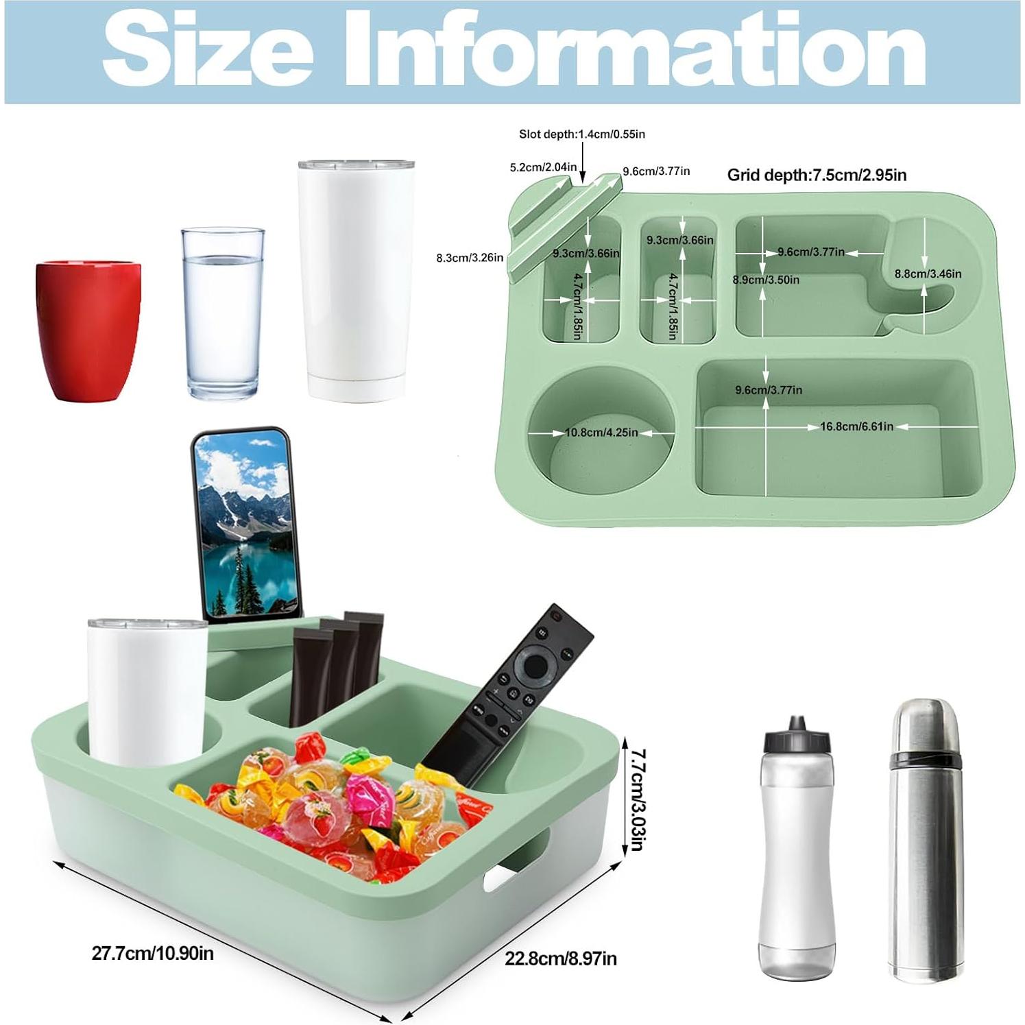 Bandeja Soporte para Tazas MEKOTRIN Verde Rotatoria