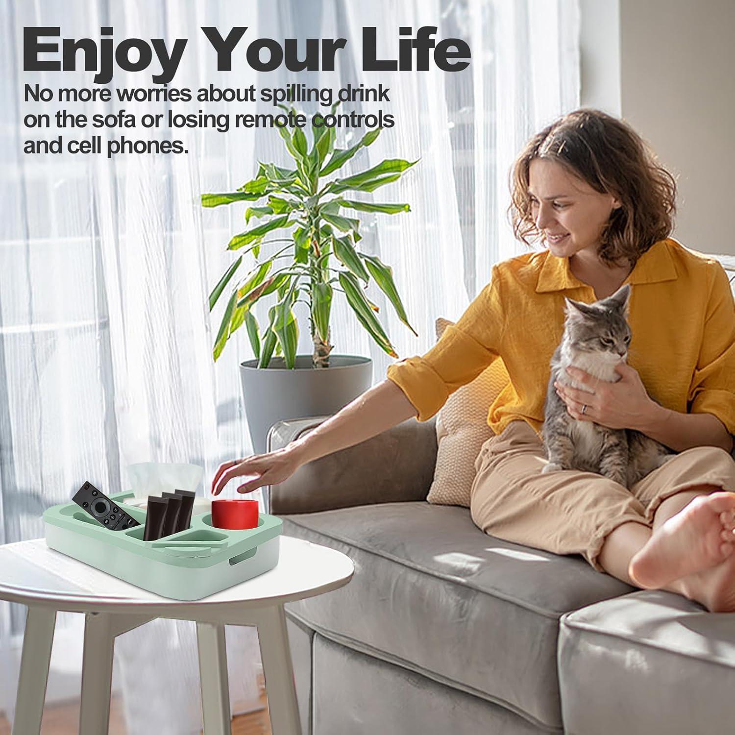 Bandeja Soporte para Tazas MEKOTRIN Verde Rotatoria