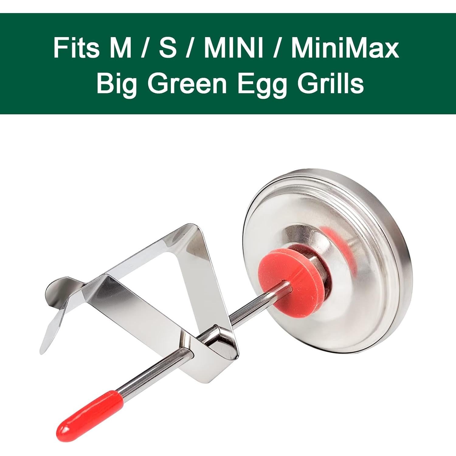 Upgrade Replacement Thermometer for M/MiniMax Big Green Egg,2" Grill Temperature Gauge for Big Green Egg Accessories 150-900°F with Waterproof and No-Fog Glass Lens