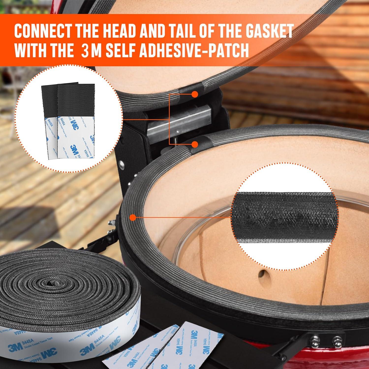 Kit de Junta de Malla de Alambre Onlyfire para Kamado Joe Big Joe