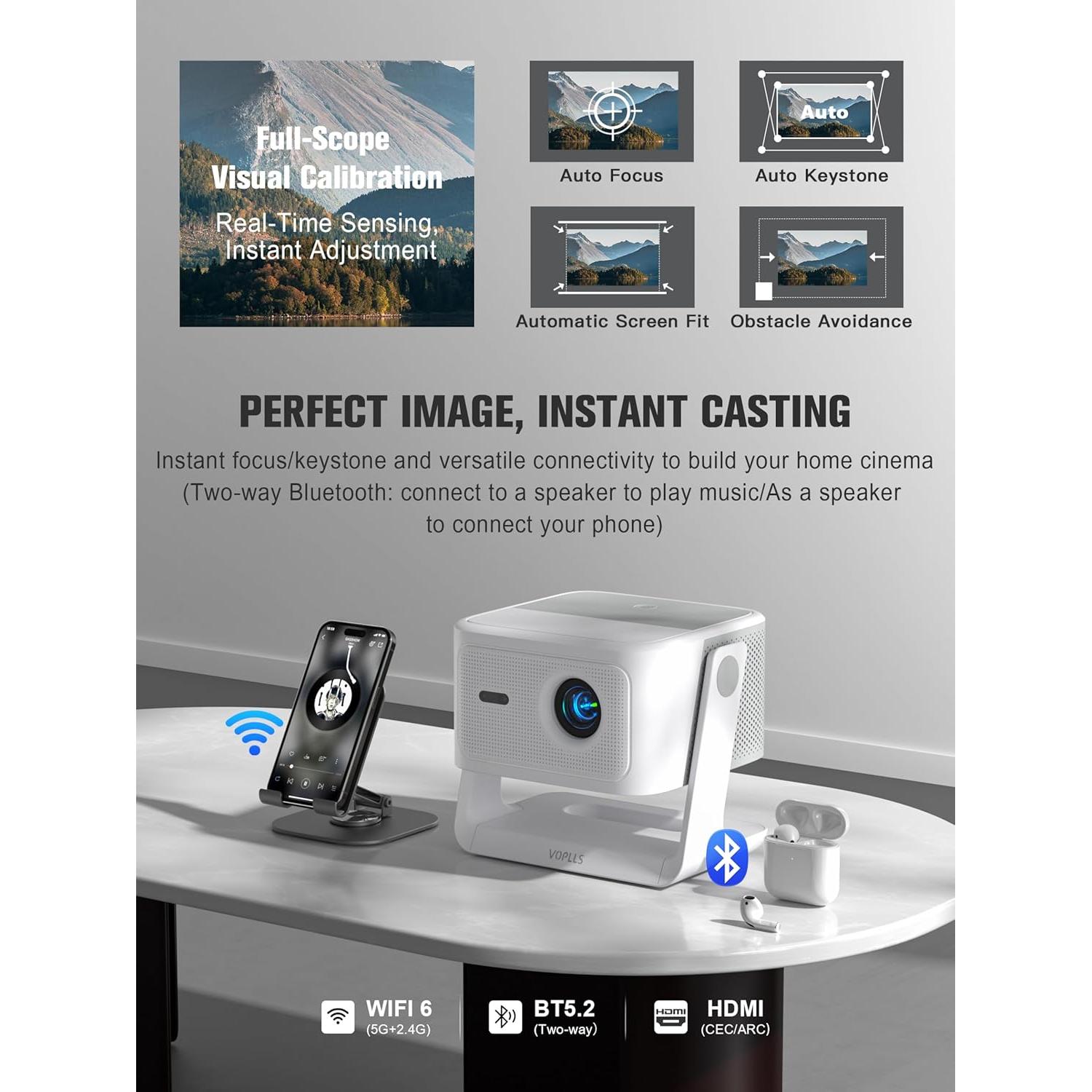 Proyector Inteligente 4K VOPLLS G3 con Google TV y Dolby