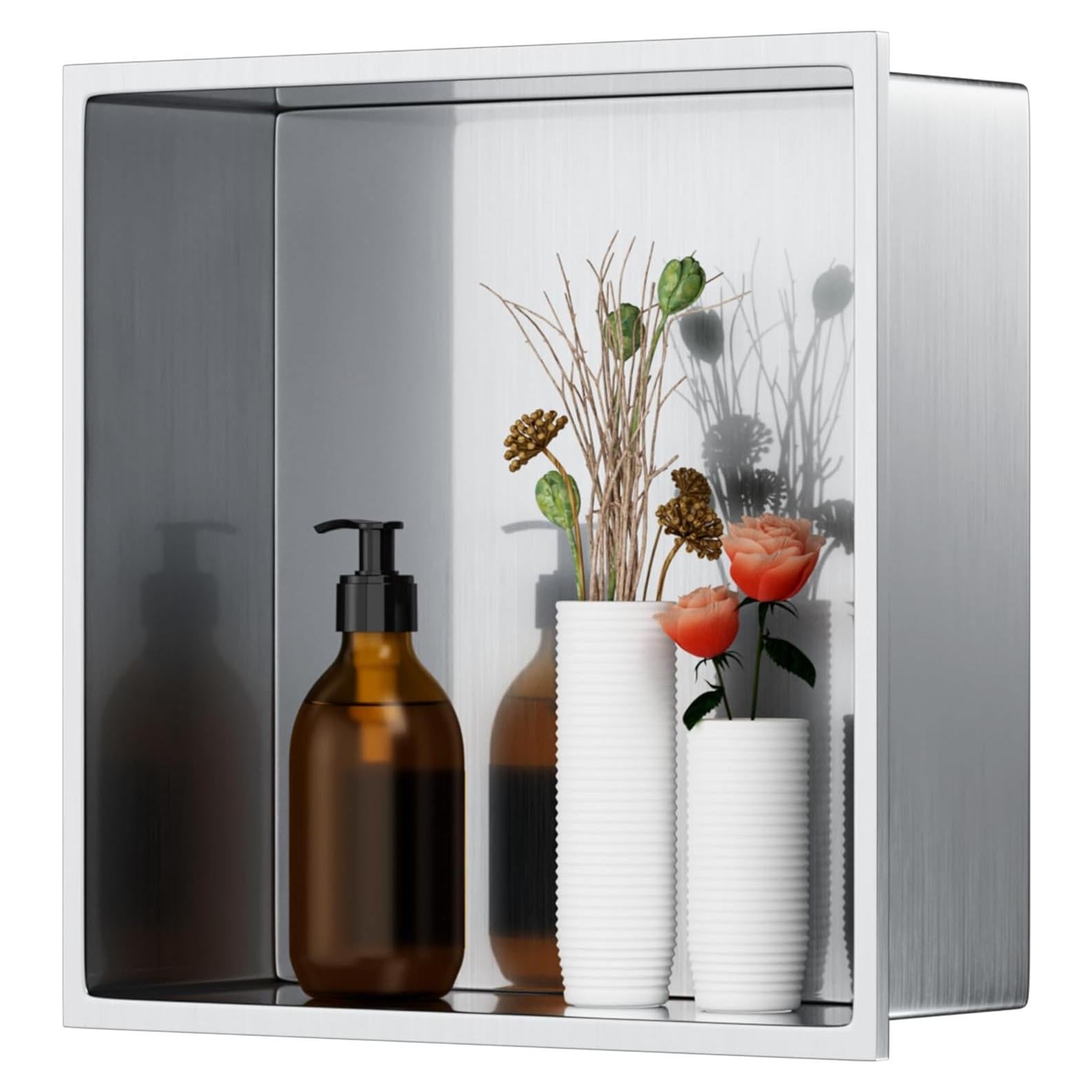 Nicho de Ducha Acero Inoxidable BATHLAVISH 30x30 cm Niquel