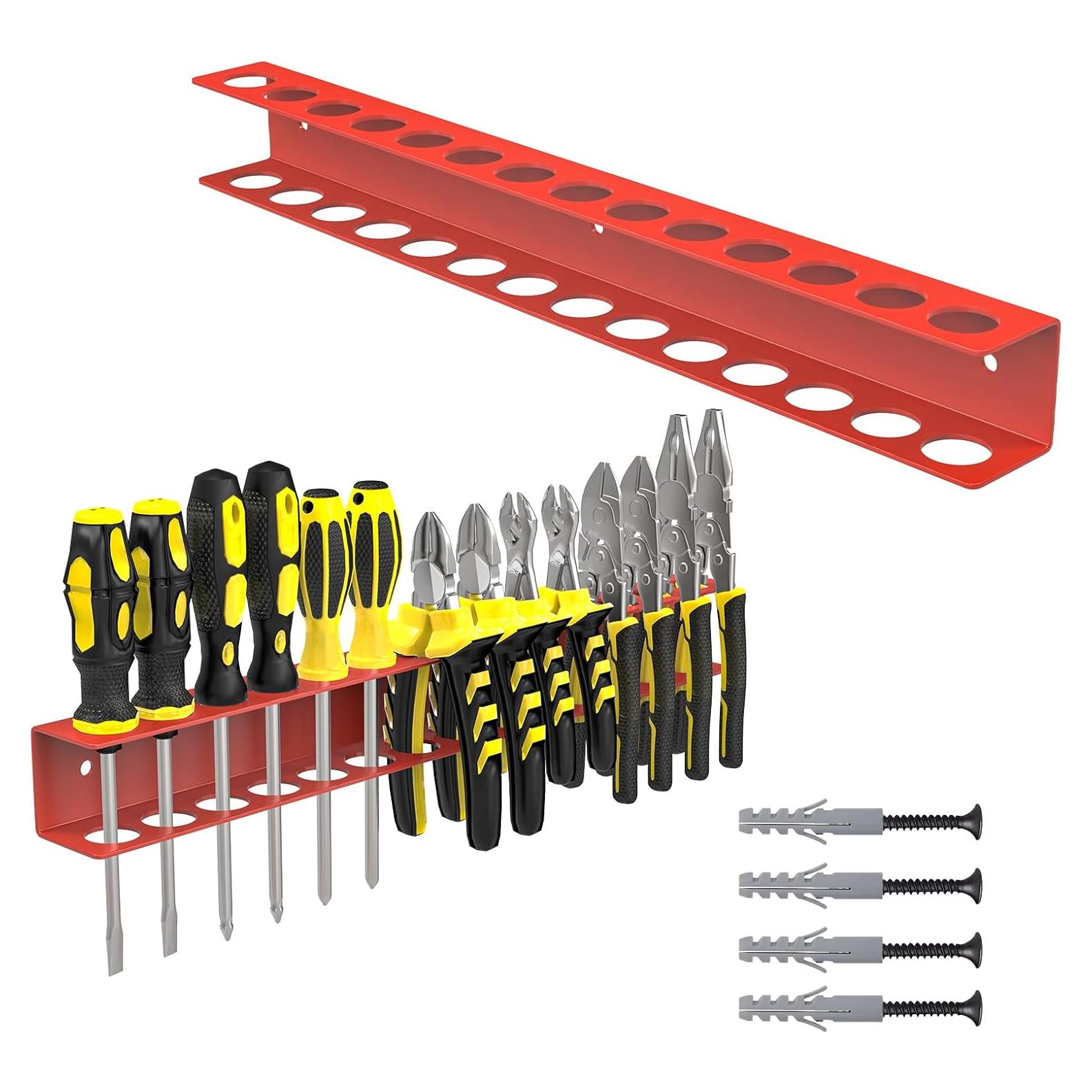 Organizador de Herramientas jsyonii para Alicates y Destornilladores Rojo