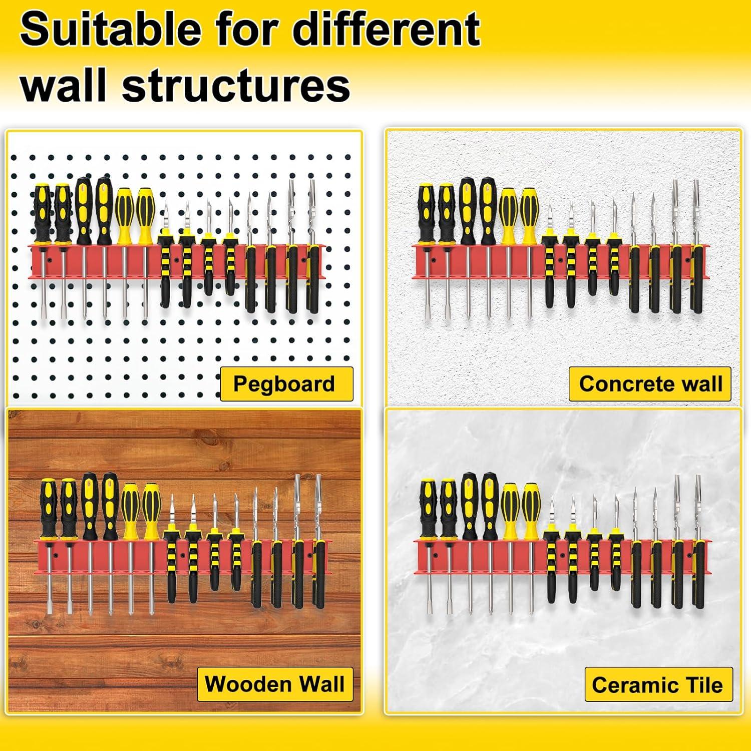 Organizador de Herramientas jsyonii para Alicates y Destornilladores Rojo