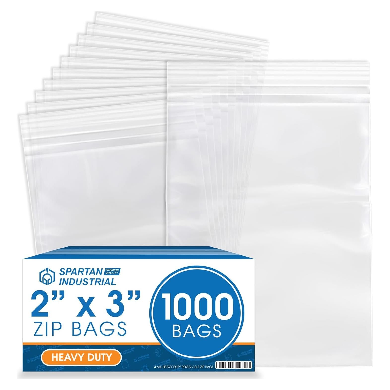 Bolsas de Plástico Re sellables Spartan Industrial 2x3" 1000 Unidades