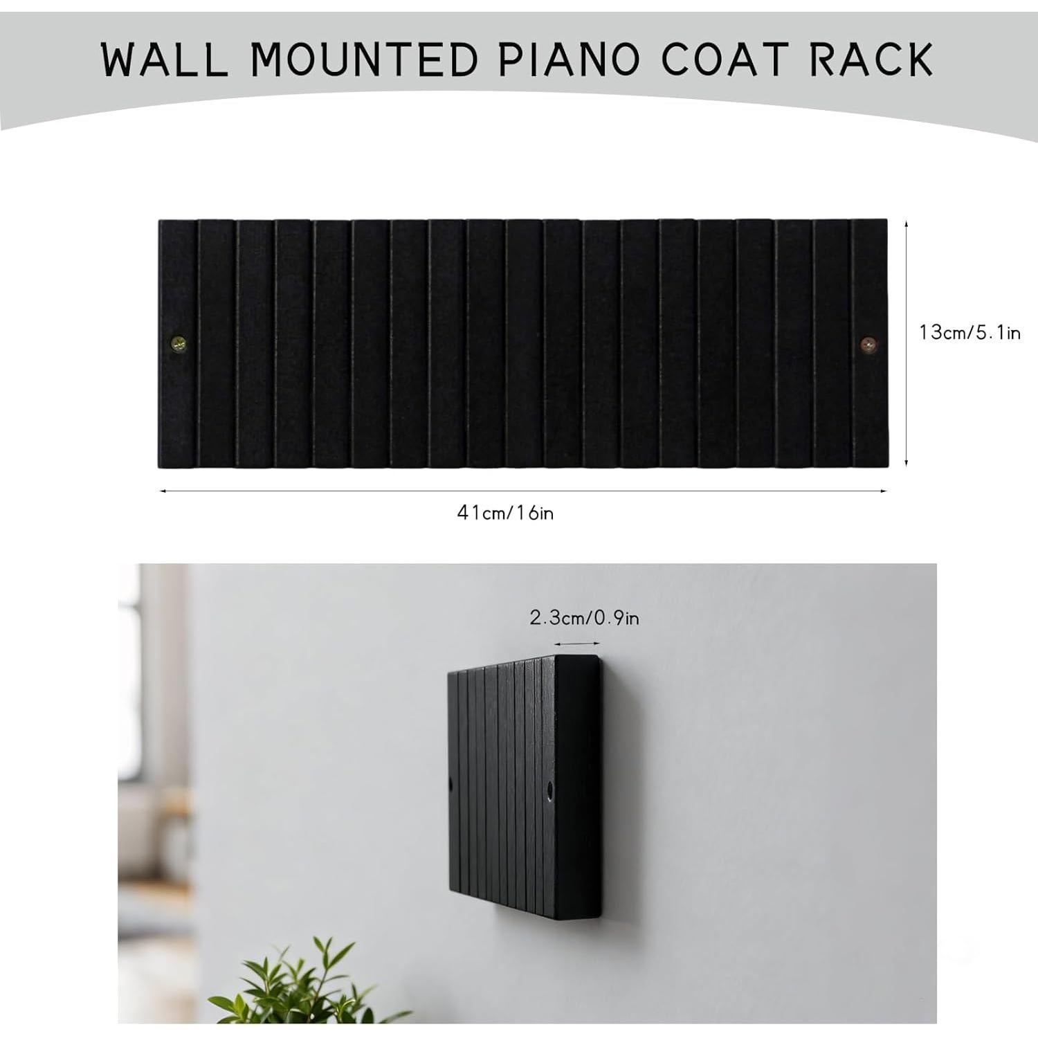 Perchero de Madera Maciza YaochuForest con 9 Ganchos Retráctiles