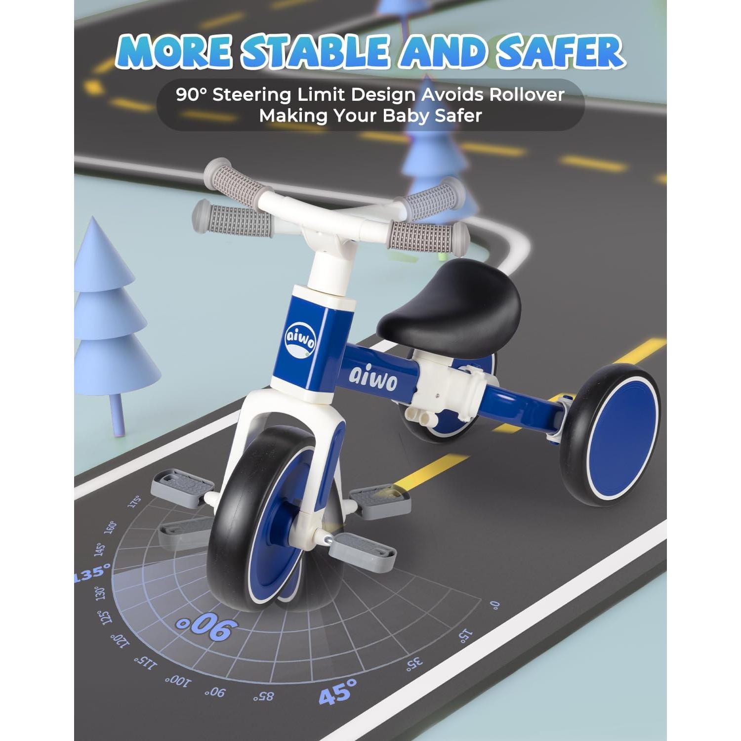 Triciclo 4 en 1 Aiwo para Niños 1-3 Años - Bicicleta Equilibrio