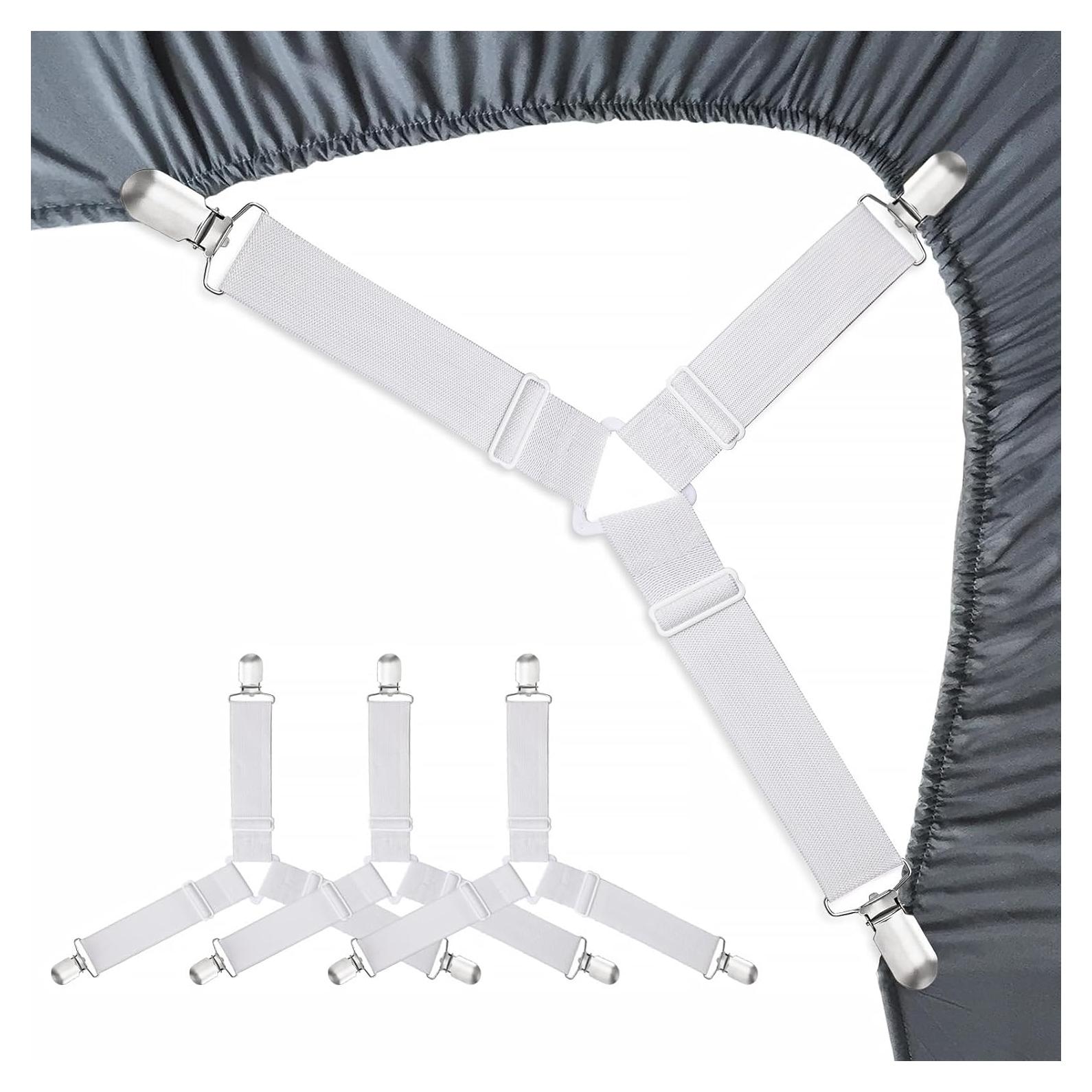 Sujetadores de Sábanas RayTour - Juego de 4 Correas Ajustables