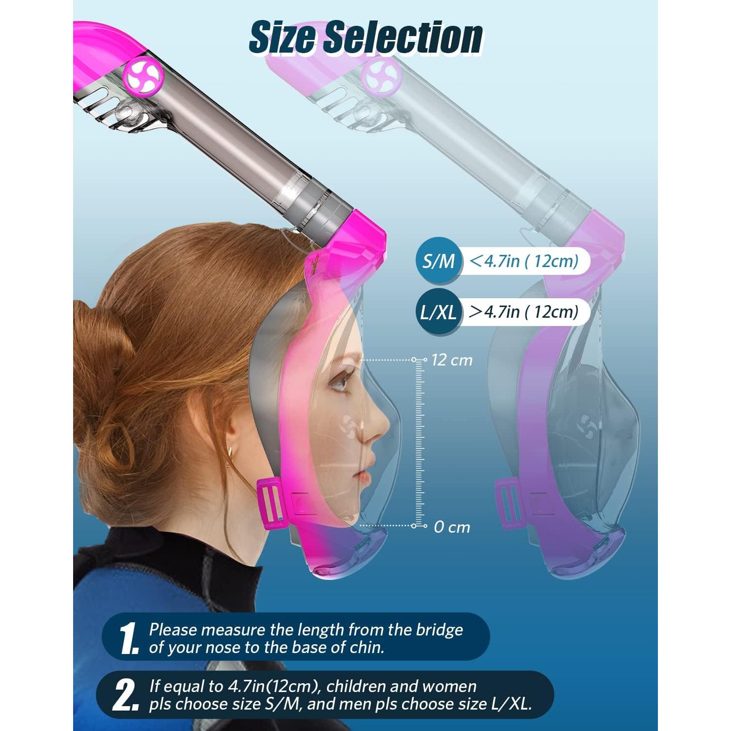 Máscara de Snorkel QingSong 180° Antivaho y Antifugas