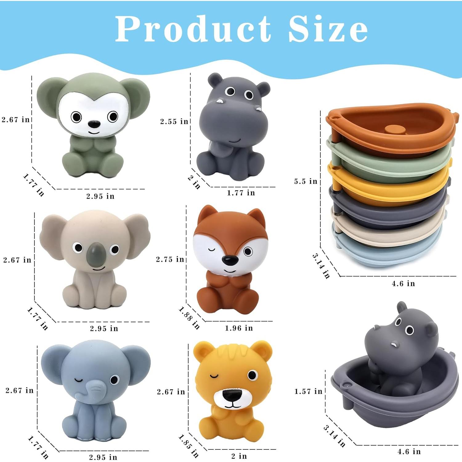 Juguetes de Baño Flotantes AFUDO 12 Piezas para Niños