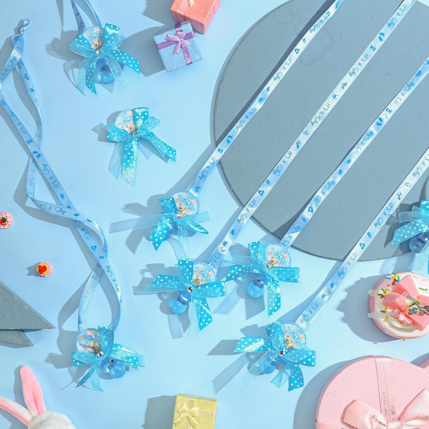 Hotop 36 Collares de Chupete Baby Shower Azul Oso