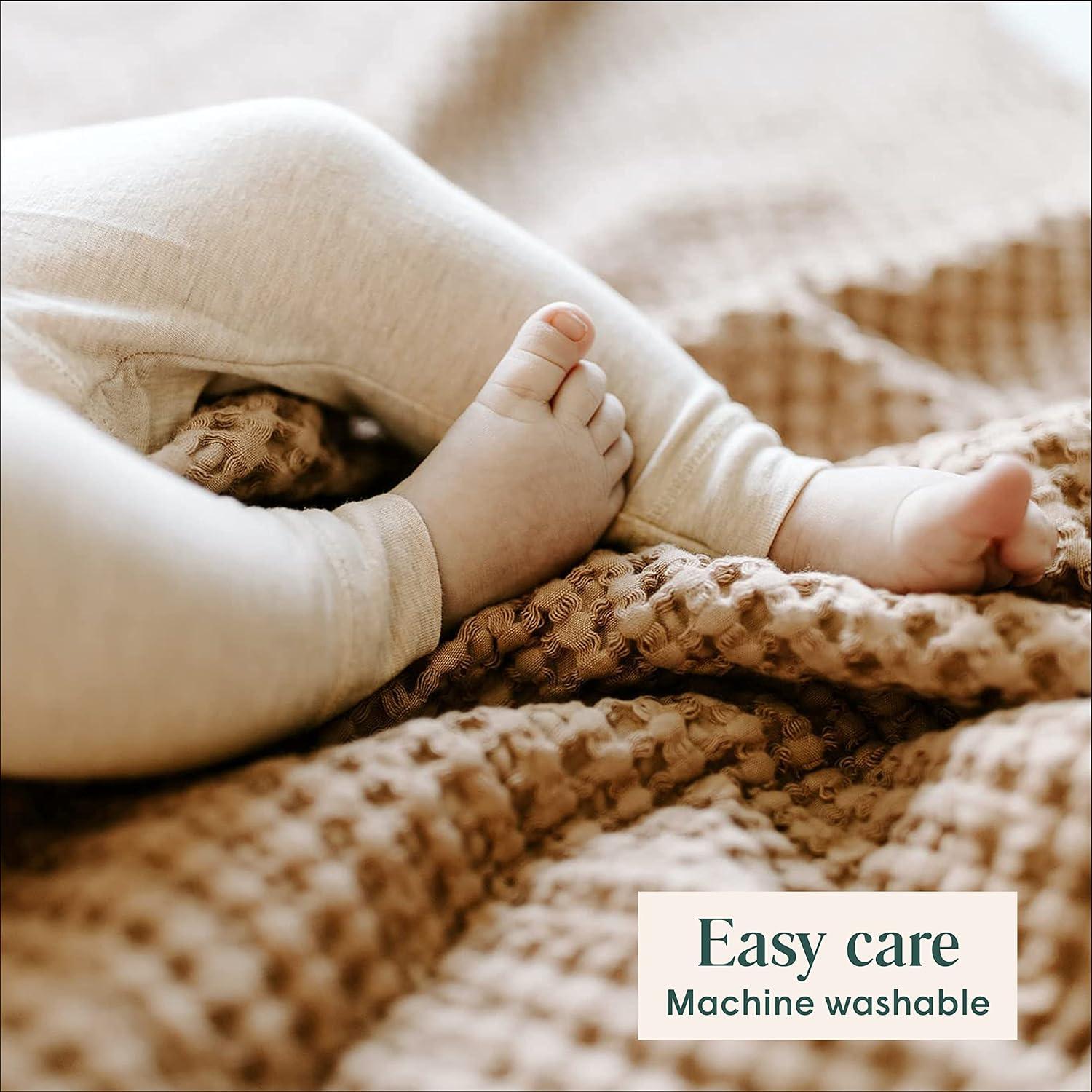 Manta de Bebé Waffle Simka Rose 91x102 cm Algodón Rosa