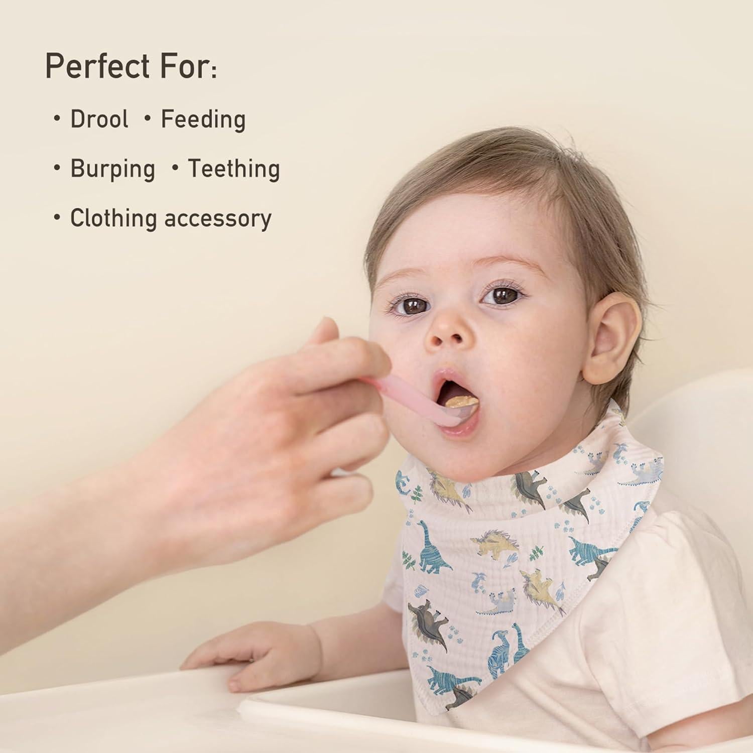 Baberos de Muselina Civarua Kids 8 Paquete Algodón Suave