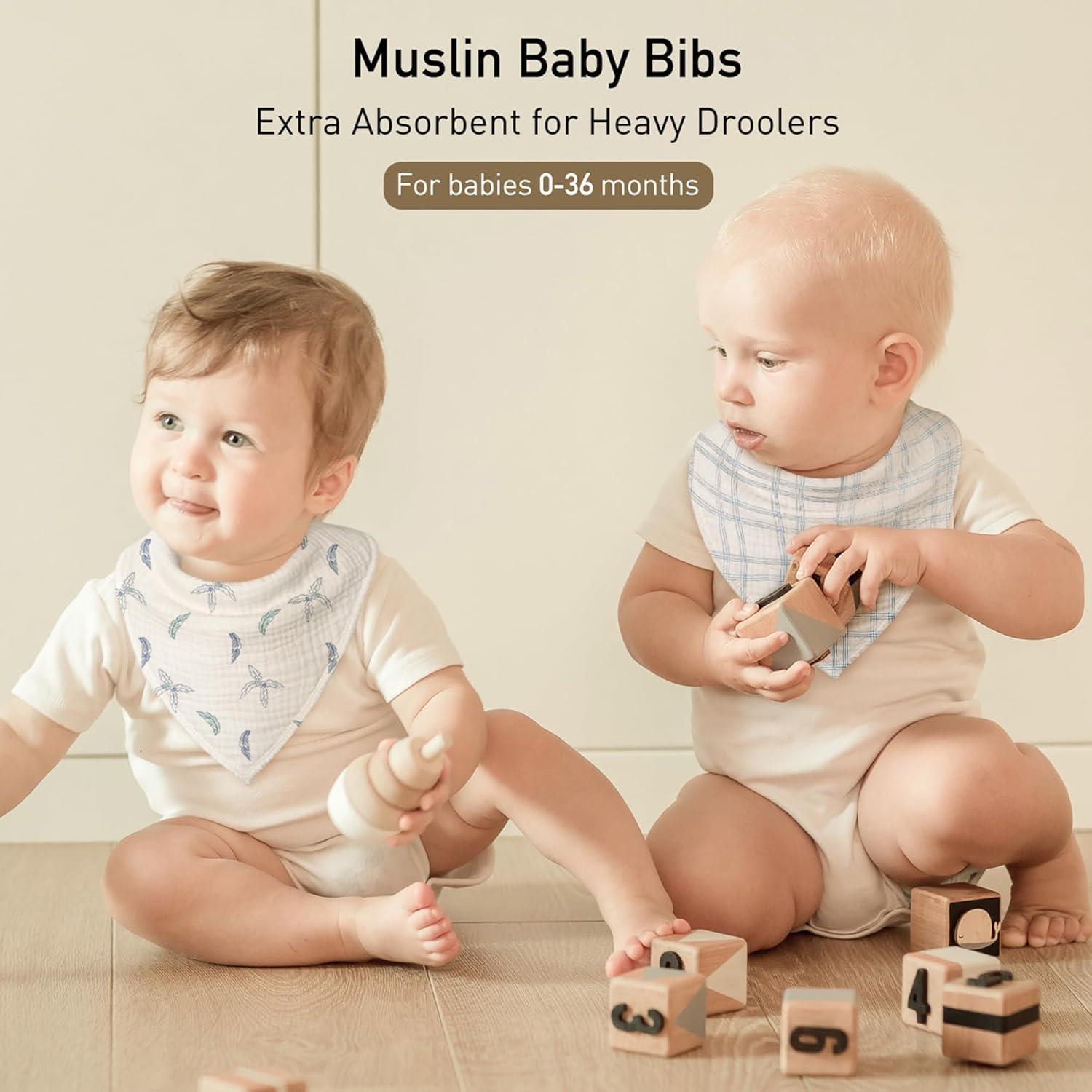 Baberos de Muselina Civarua Kids 8 Paquete Algodón Suave