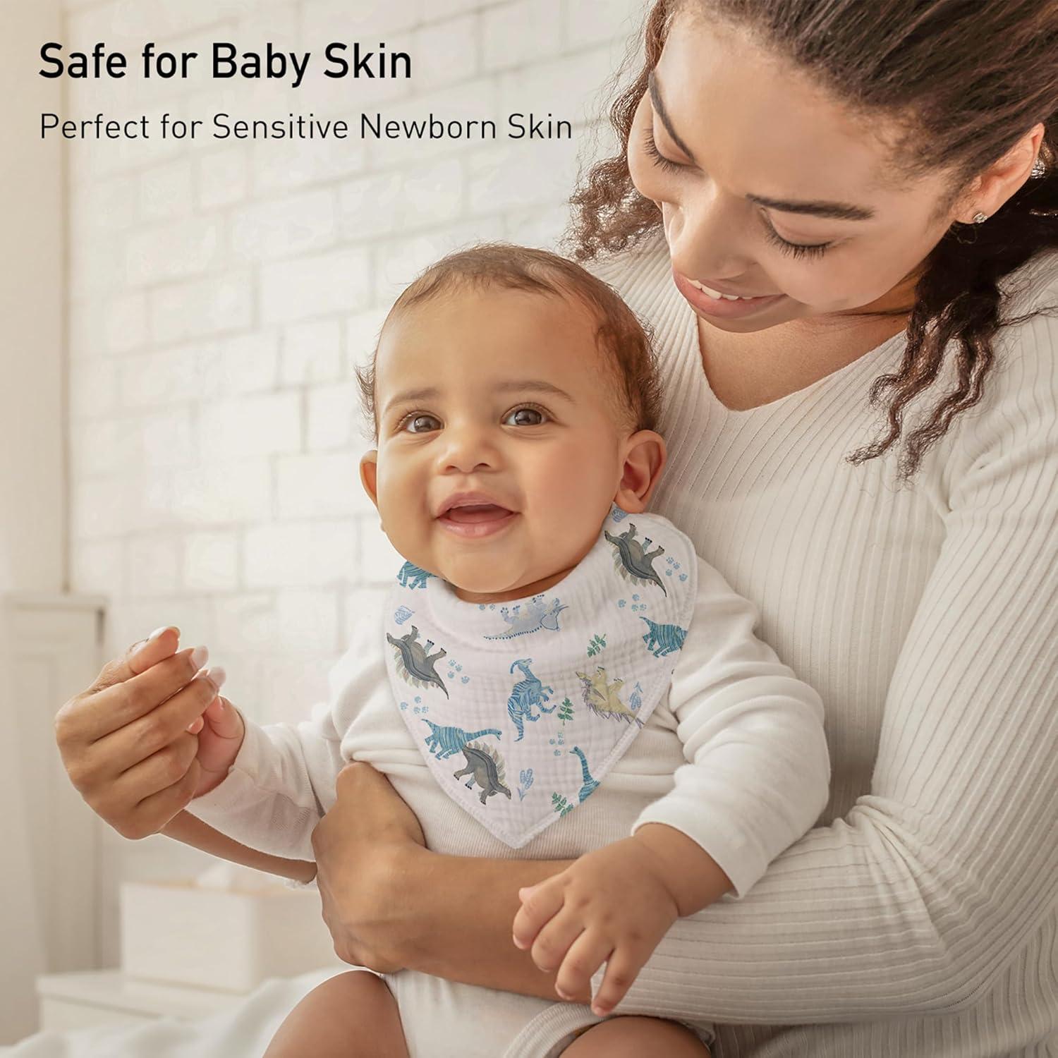 Baberos de Muselina Civarua Kids 8 Paquete Algodón Suave